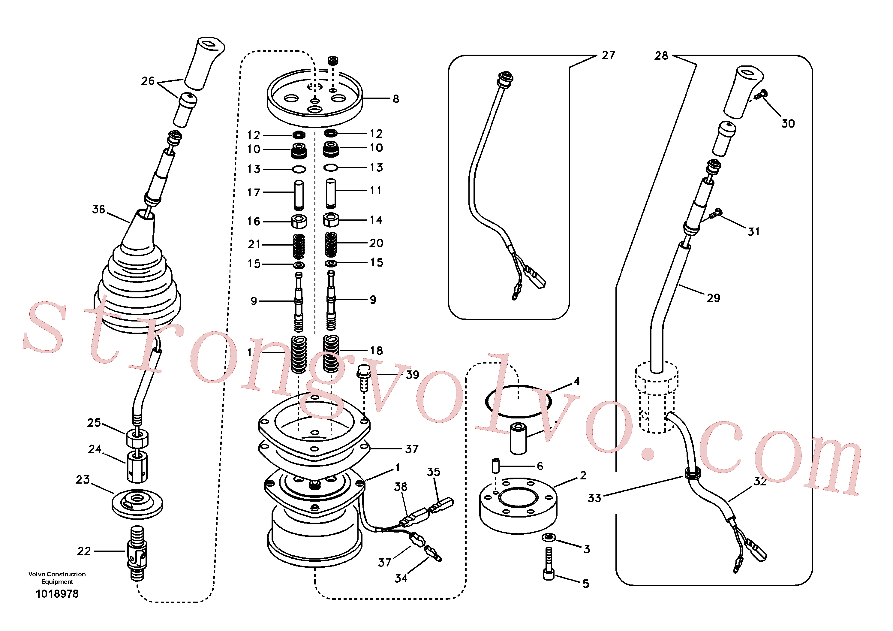 VOE14540765 Volvo Servo-sistema, válvula de comando à distância(1018978 Montagem)