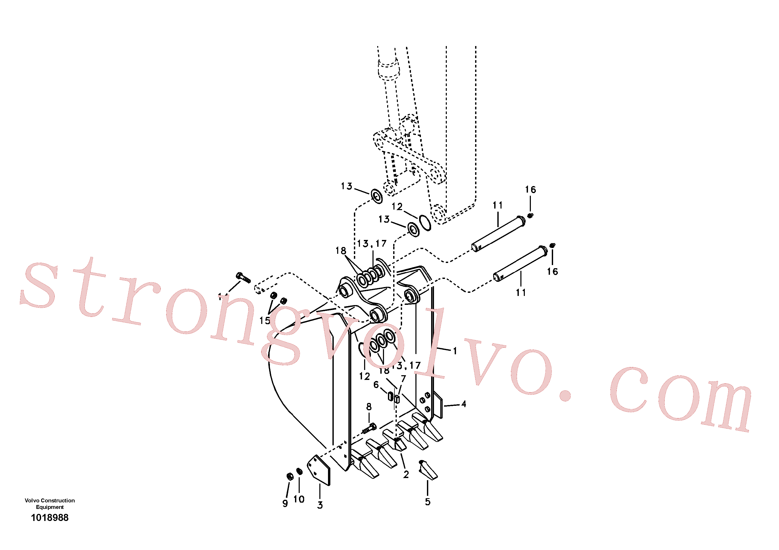 SA1071-01840 Tooth Inscreva-se para Volvo Acessórios para escavadeira