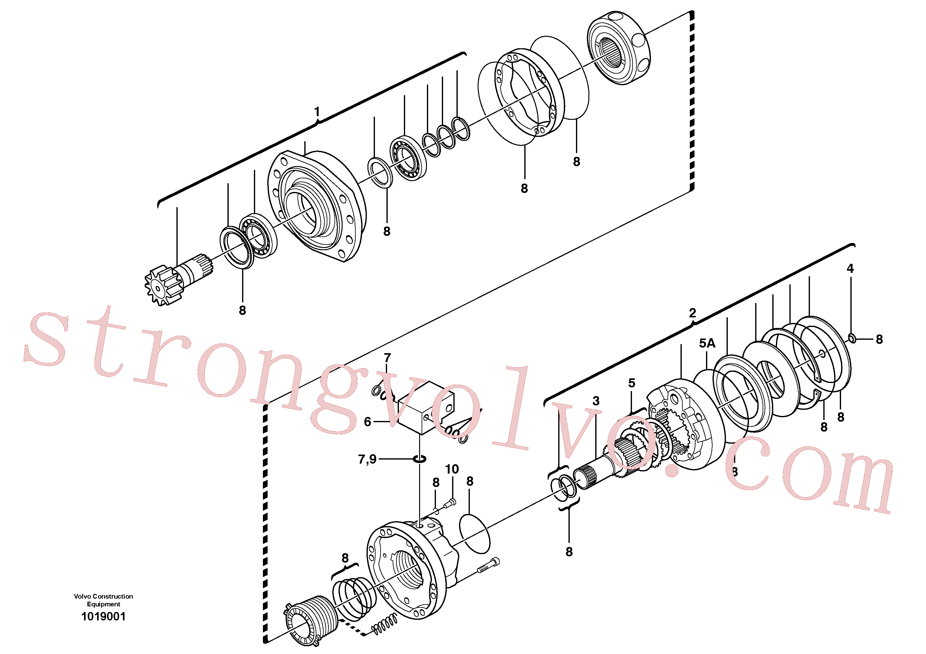 RM59888909 Volvo Motor de rotação(1019001 Montagem)