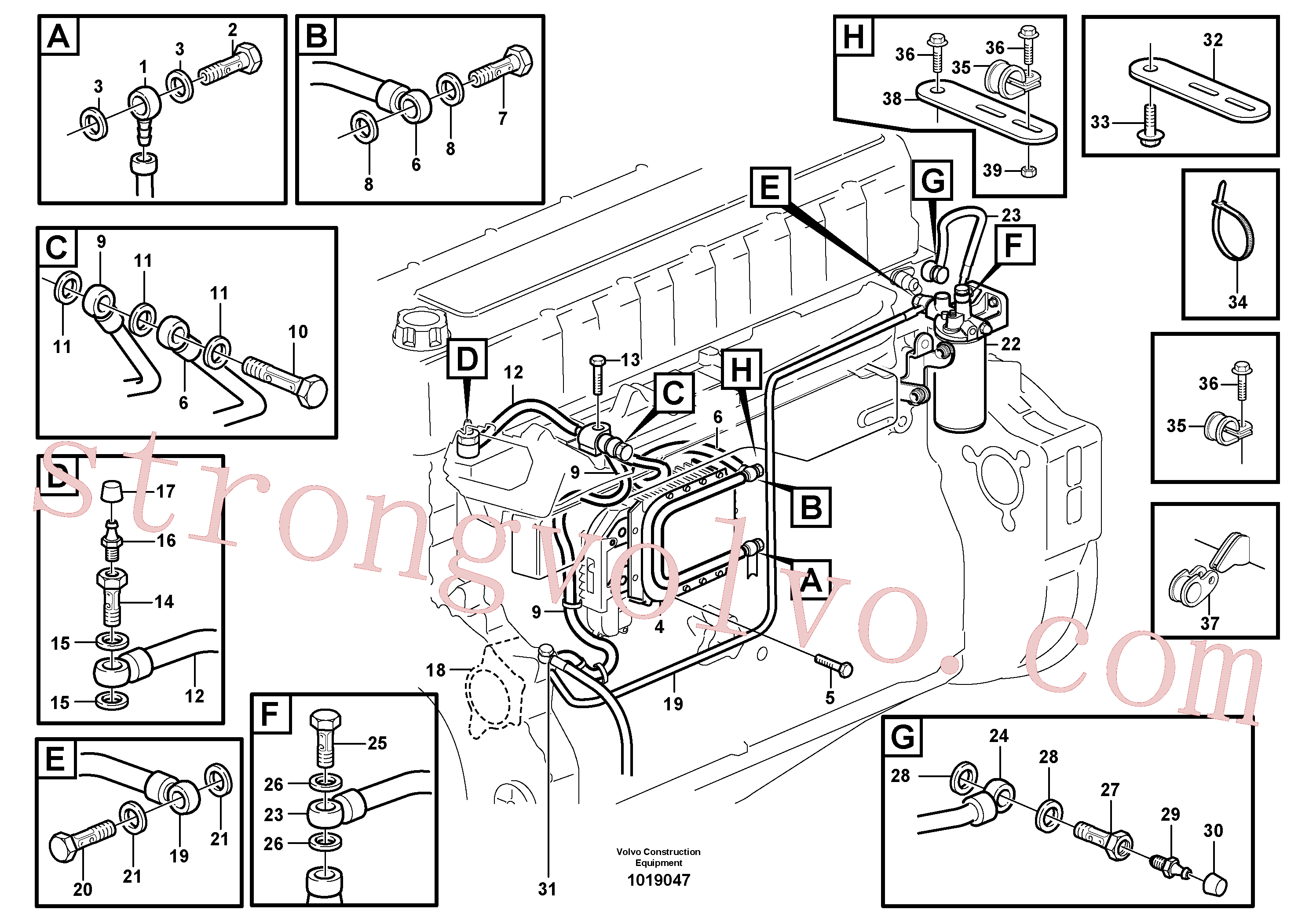 VOE13965534 Volvo Tubos de combustível, bomba de combustível(1019047 Montagem)