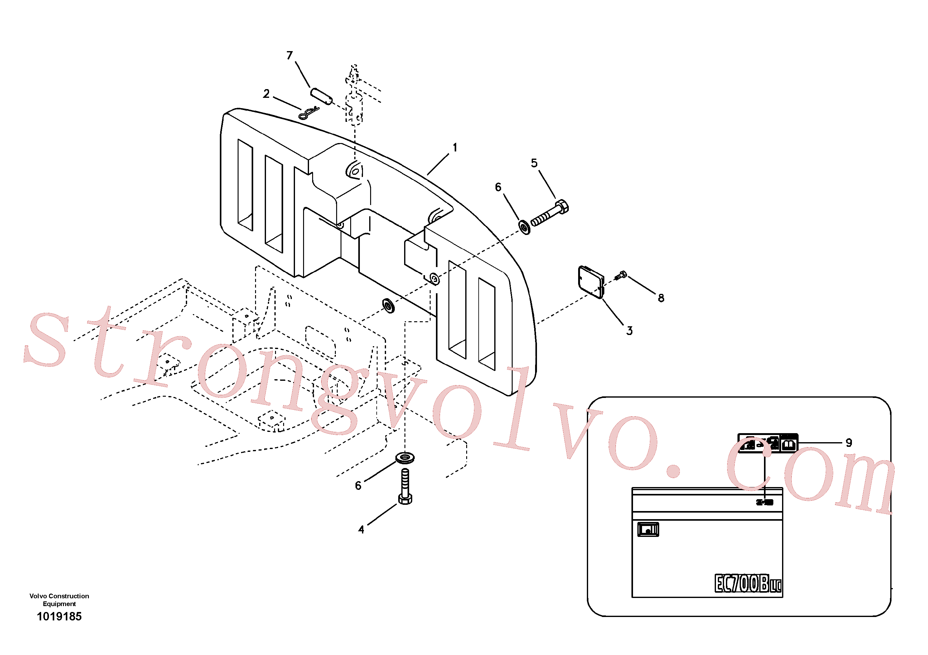 SA9326-26000 Volvo Contrapesos, remoção(1019185 Montagem)