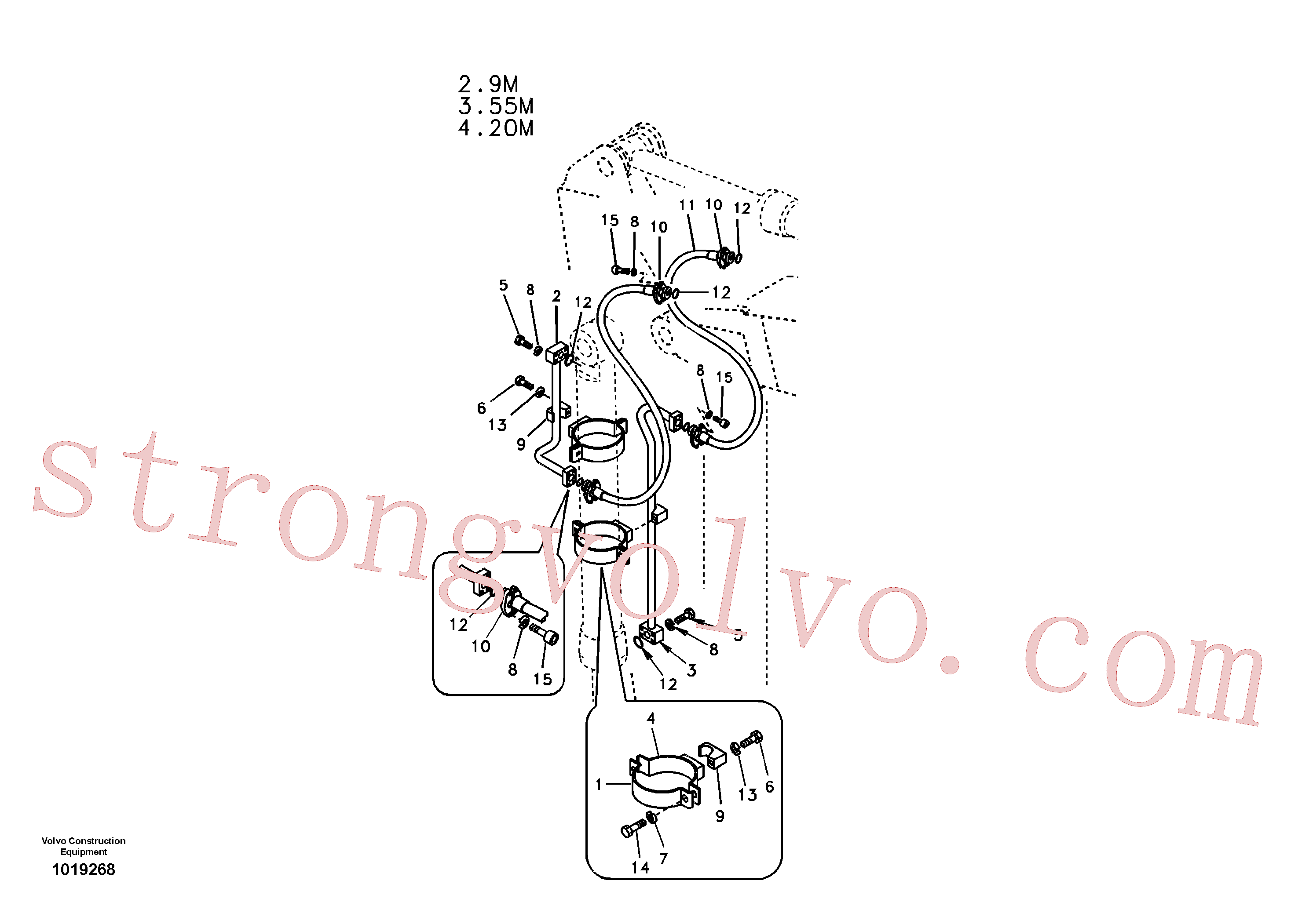 China Made SA9495-17650 Xtraflex/5000 Volvo Acessórios para escavadeira