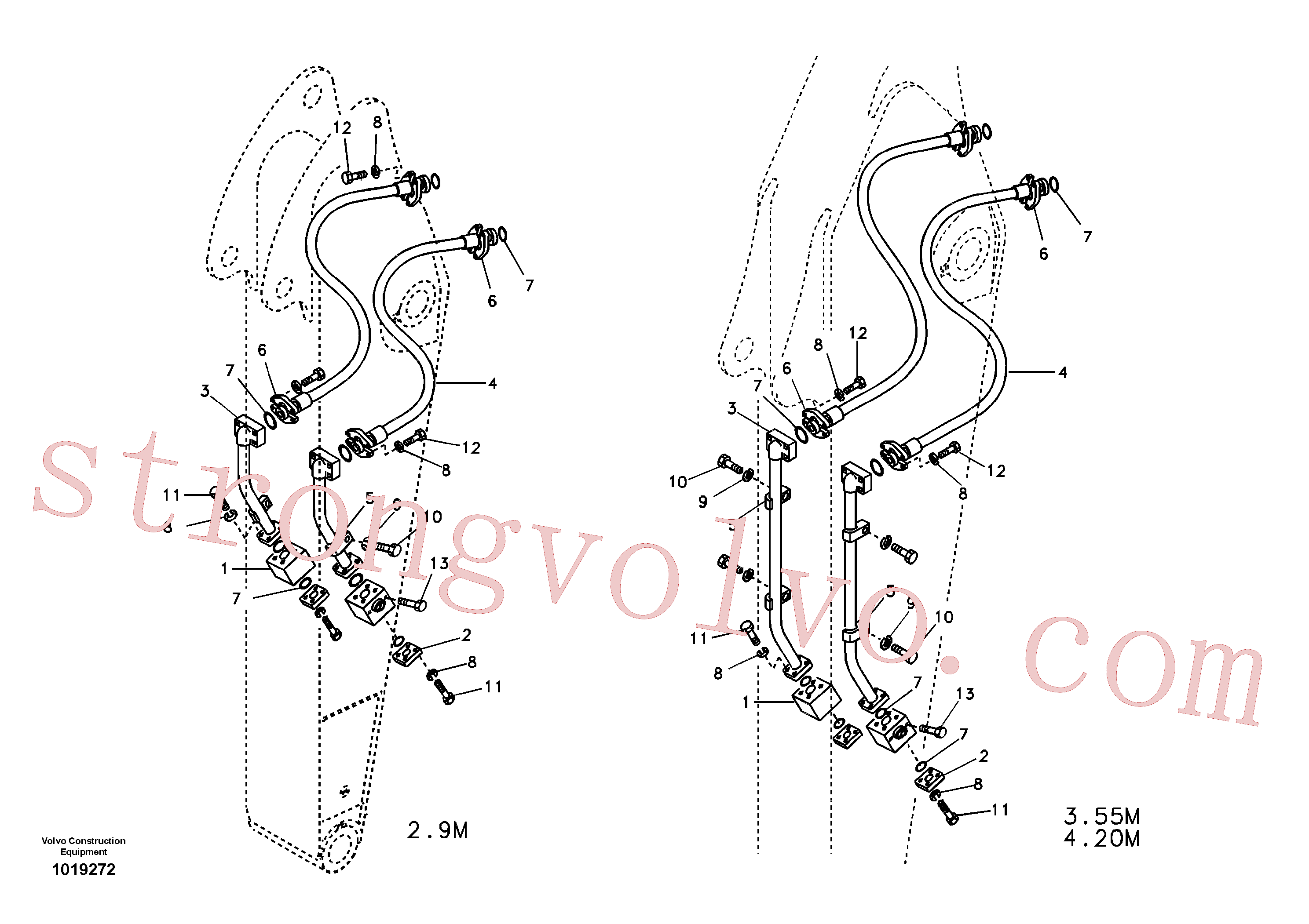 VOE14525574 Pipe Inscreva-se para Volvo Acessórios para escavadeira