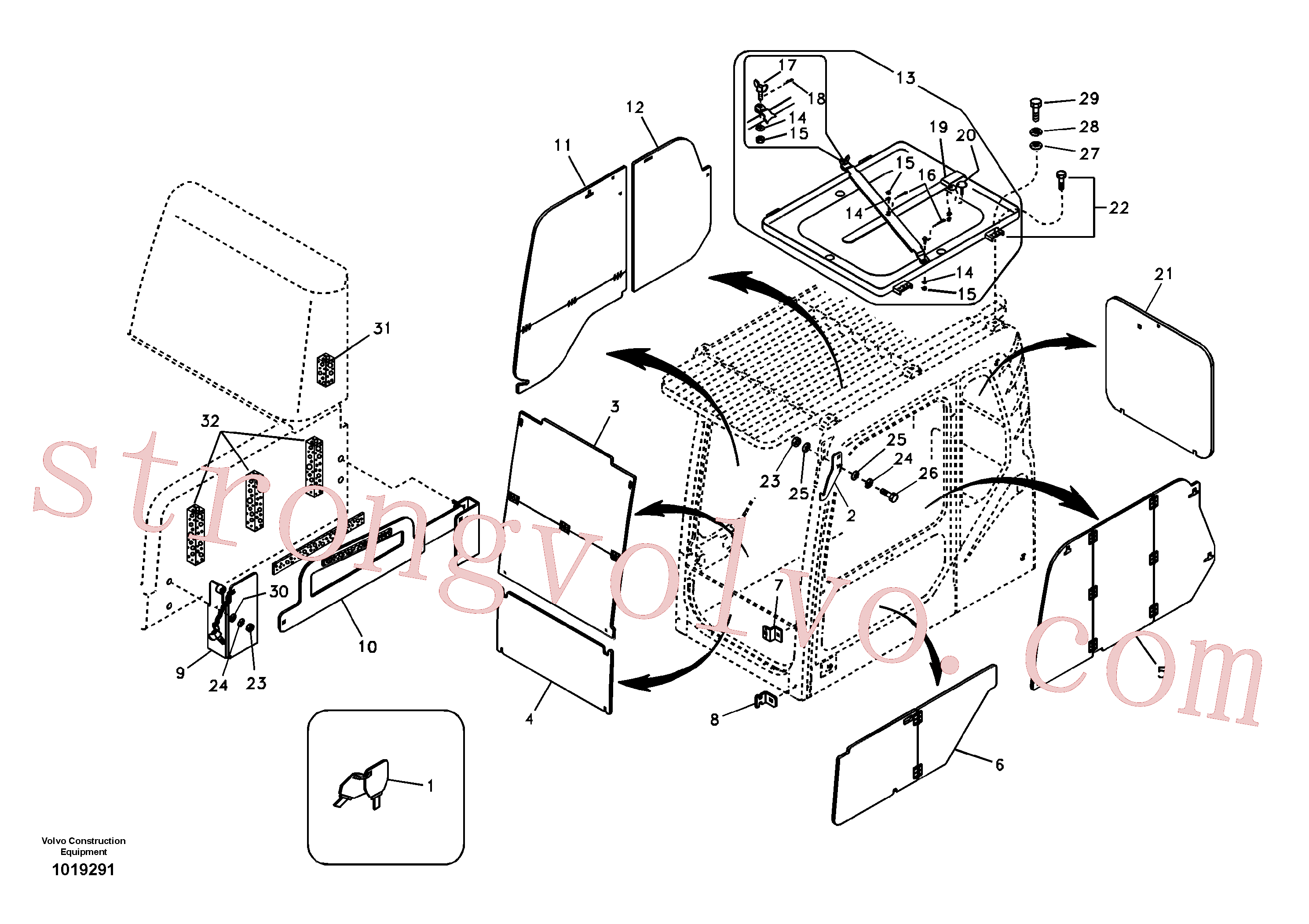 SA9323-01810 Volvo Sistema anti-roubo(1019291 Montagem)