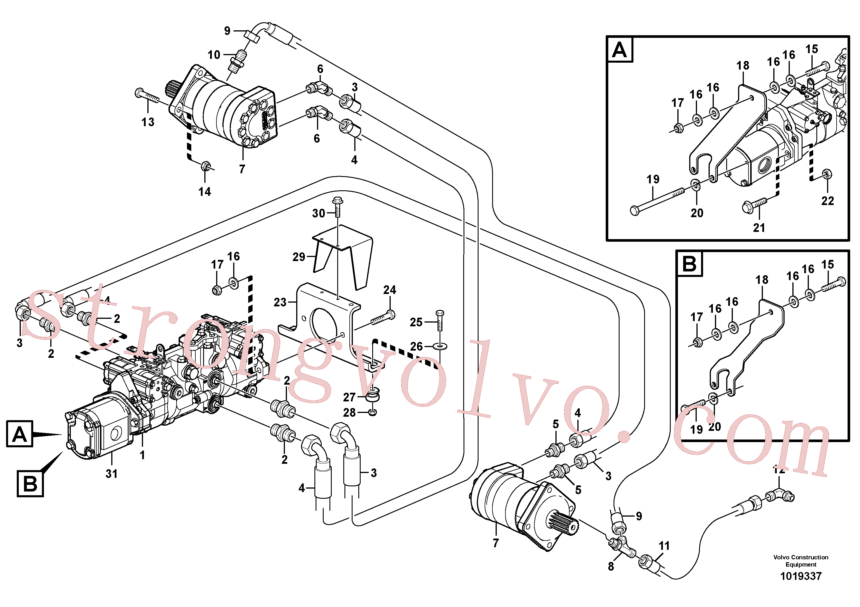 Volvo Montagem VOE11841125 Mangueira Acessórios