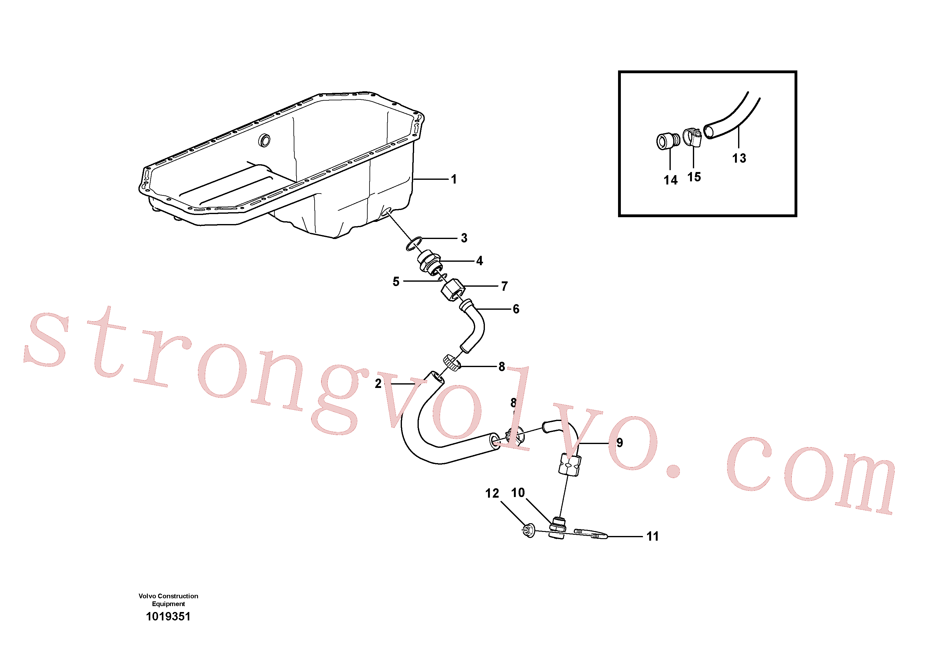 VOE11130269 Volvo Drenagem do cárter de óleo inferior(1019351 Montagem)