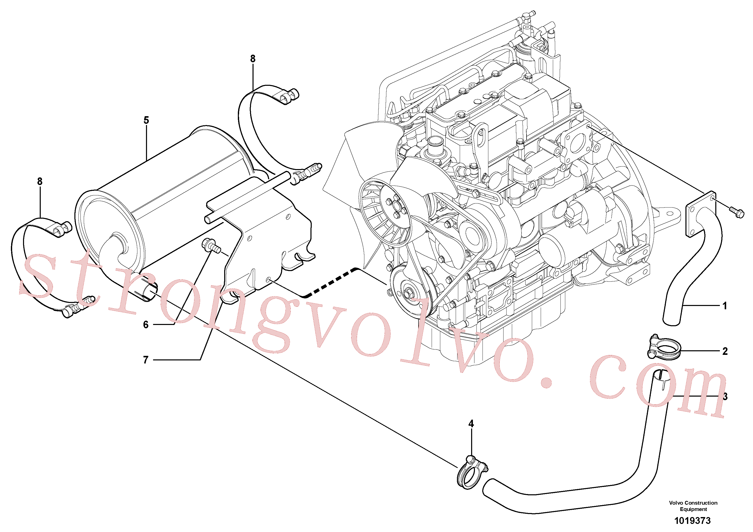 VOE11807646 Volvo Silenciador(1019373 Montagem)