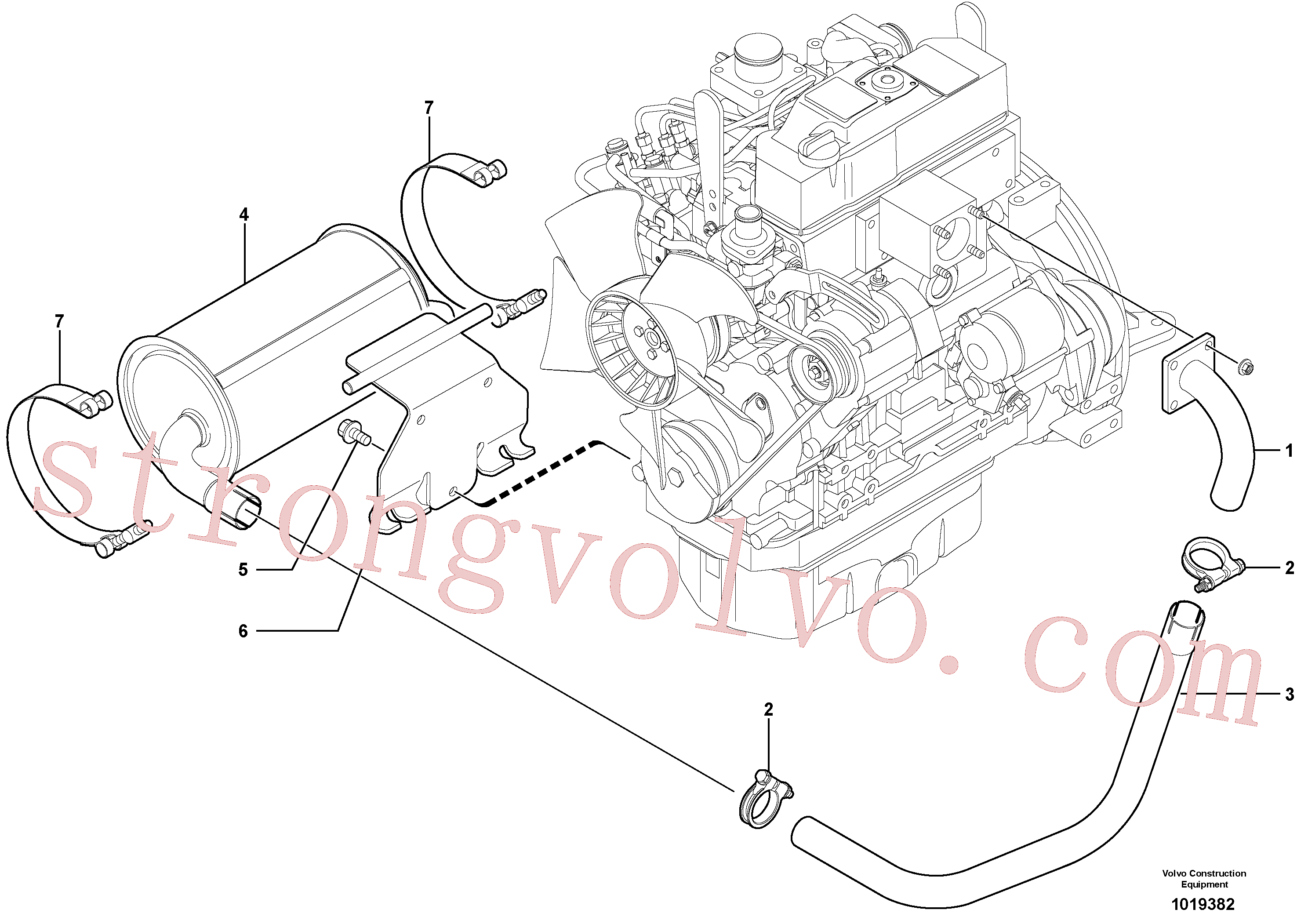 VOE11807646 Volvo Silenciador(1019382 Montagem)
