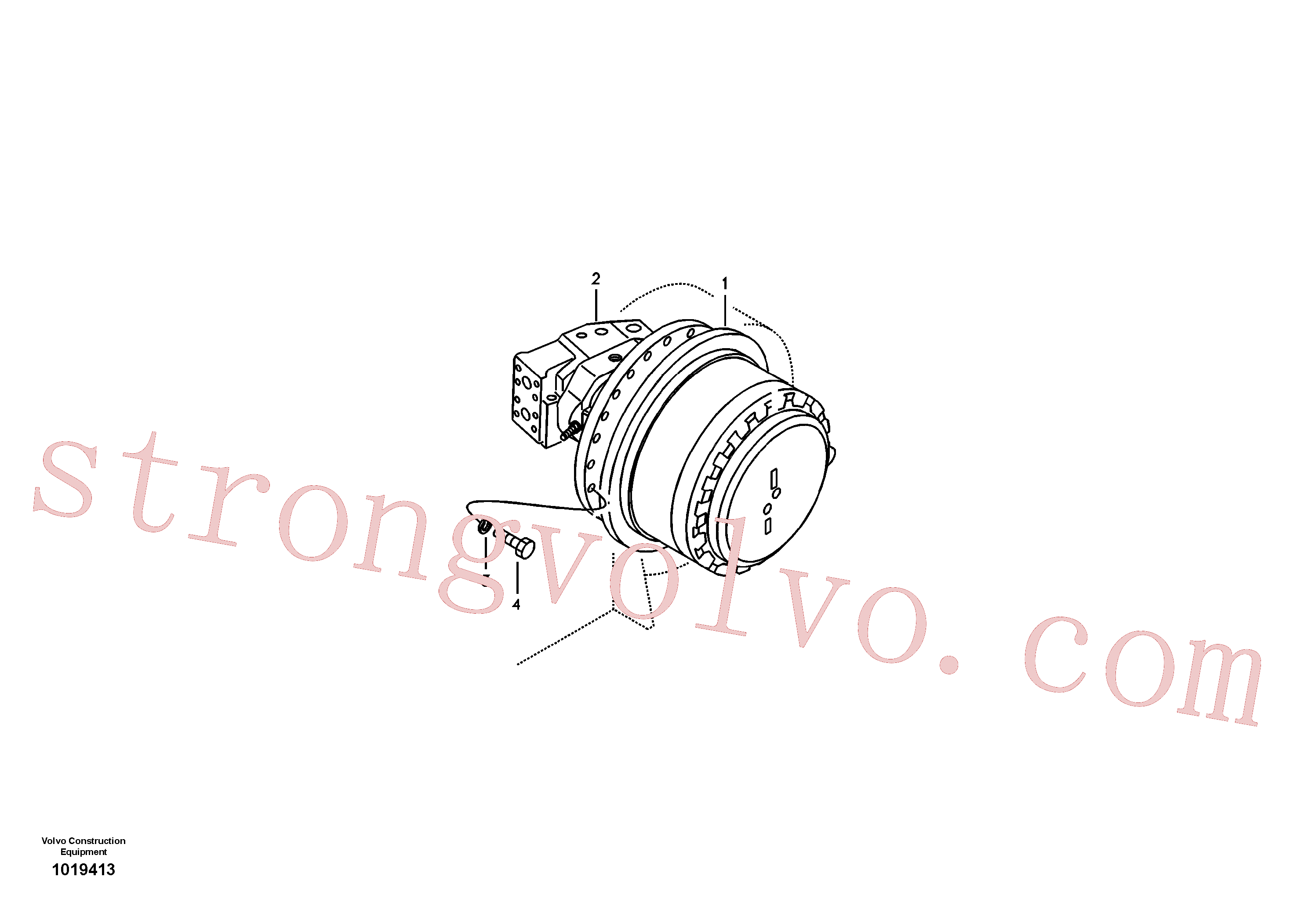 VOE14608847 Volvo Motor de curso com peças de montagem(1019413 Montagem)