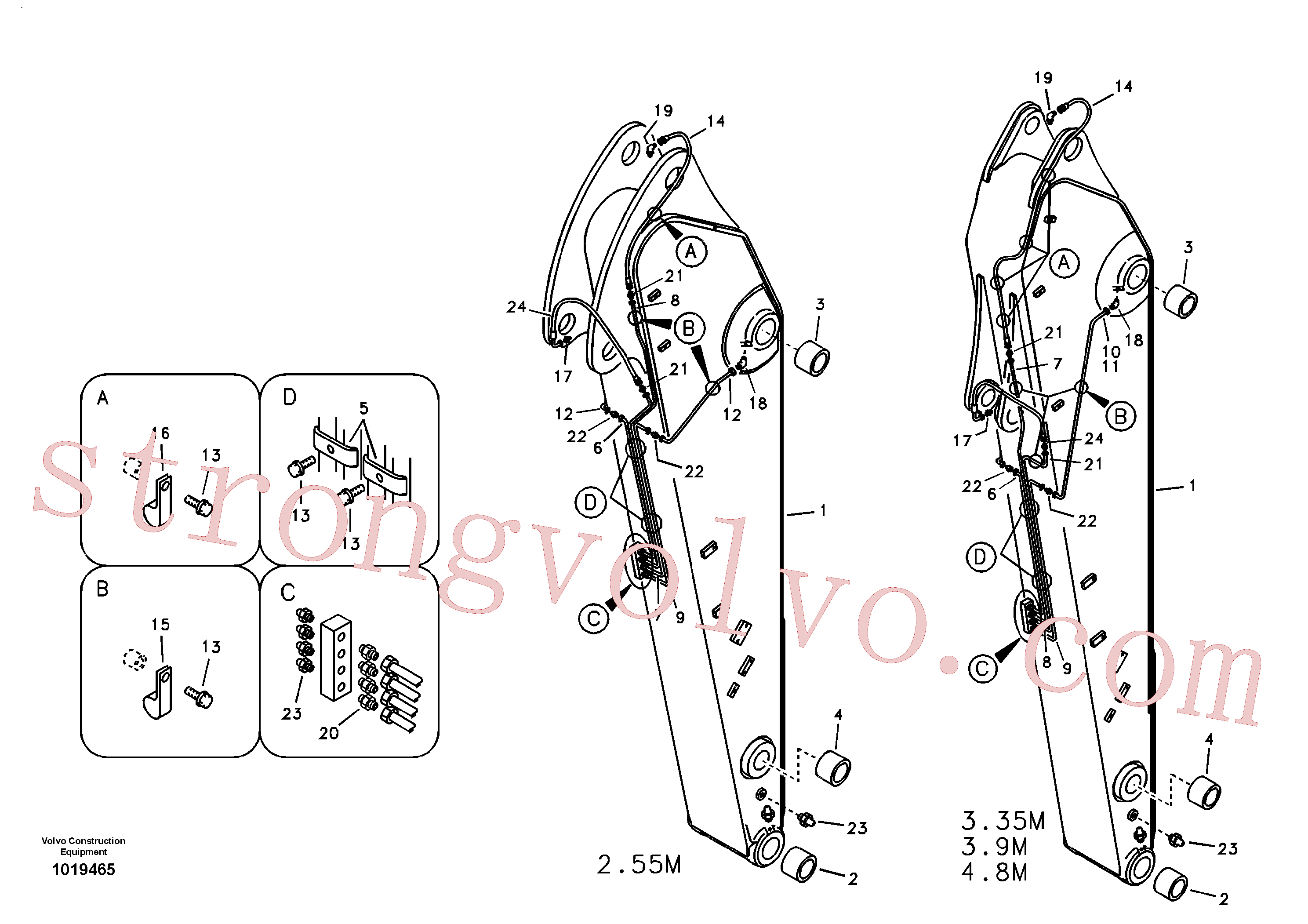 VOE14532787 Volvo Tubagem de massa e do braço de afundamento com sede da tubagem(1019465 Montagem)