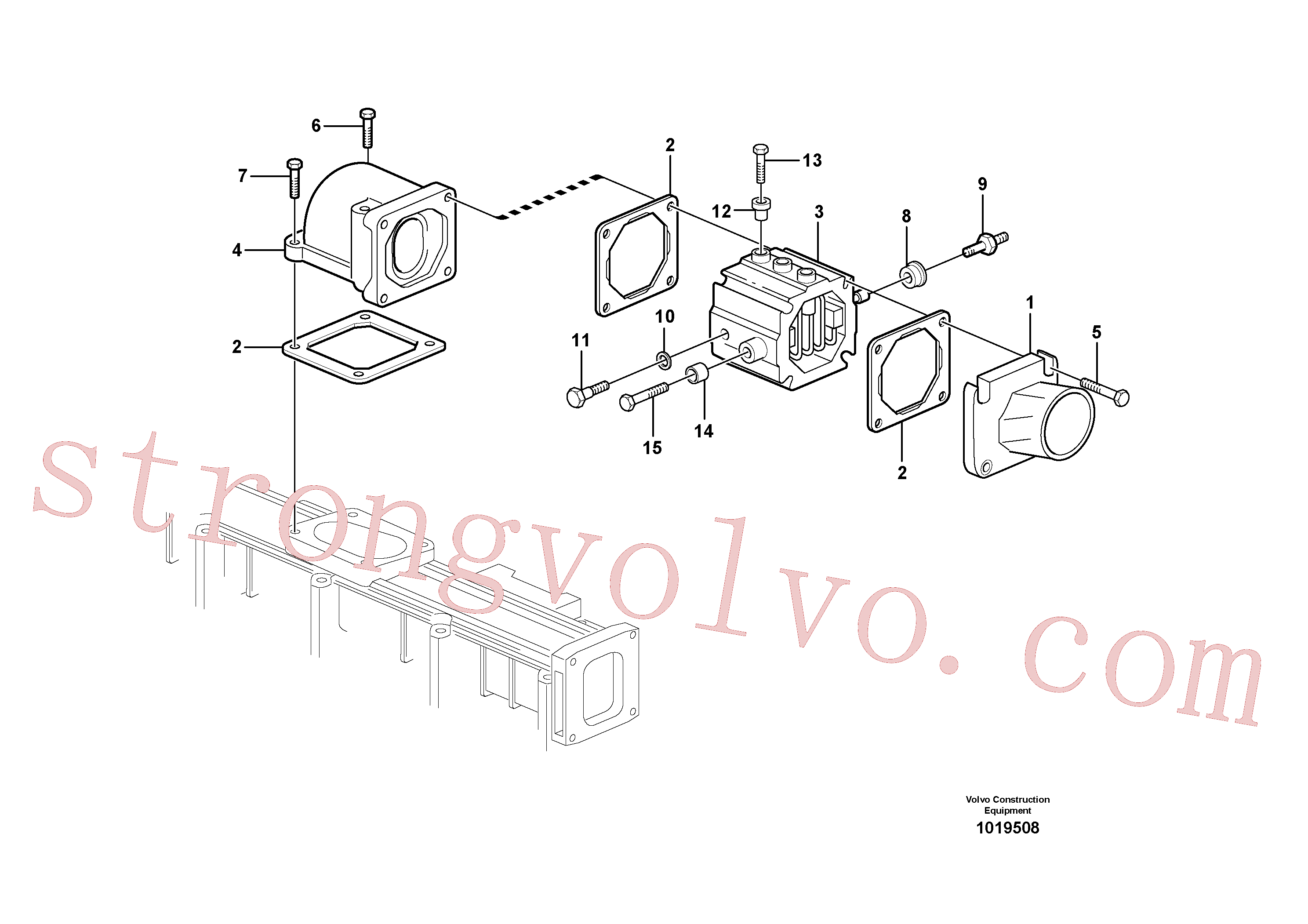 VOE20460123 Volvo Pré-aquecedor, Pré-aquecedor - D7, Pré-aquecedor com acessórios(1019508 Montagem)