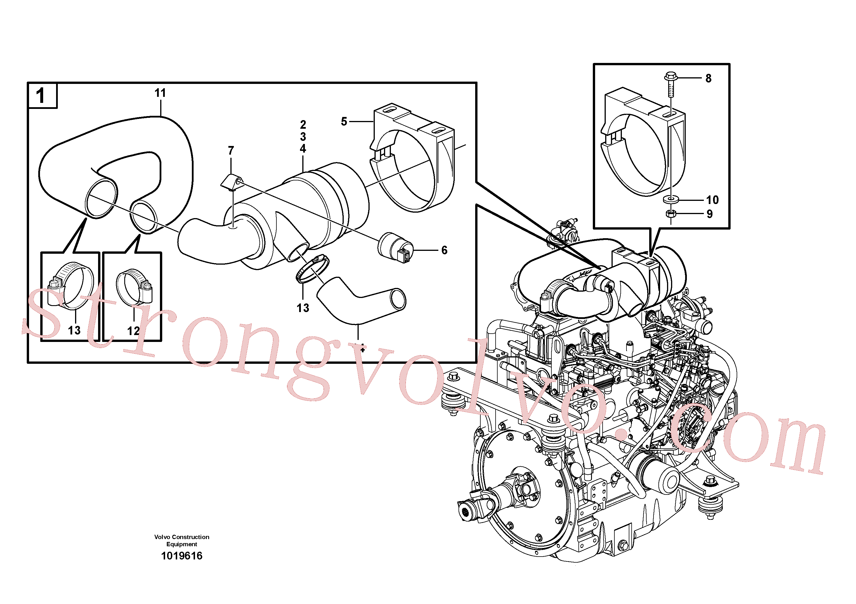 VOE943480 Volvo Filtro de ar(1019616 Montagem)