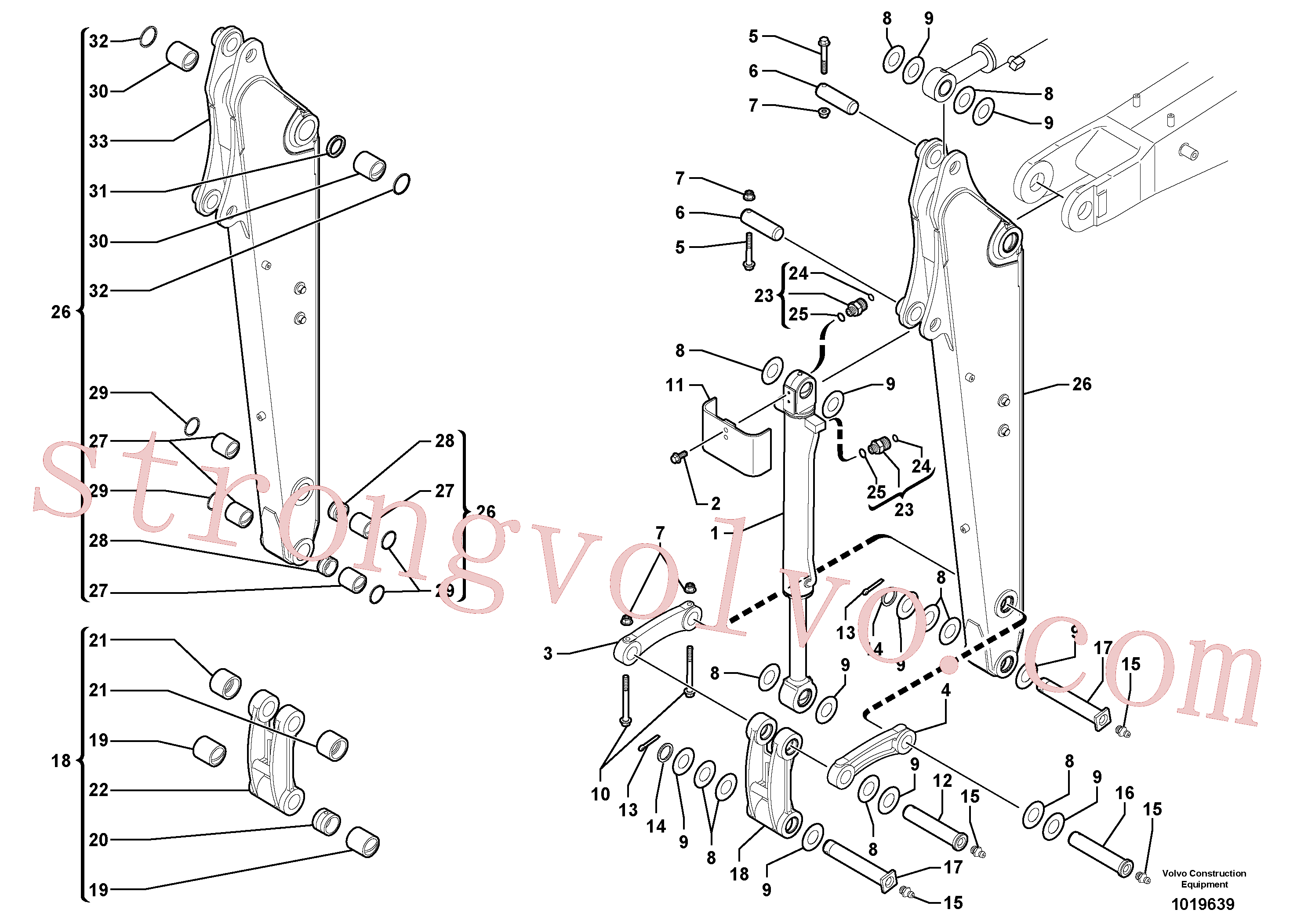 VOE11802260 Volvo Braço de afundamento(1019639 Montagem)