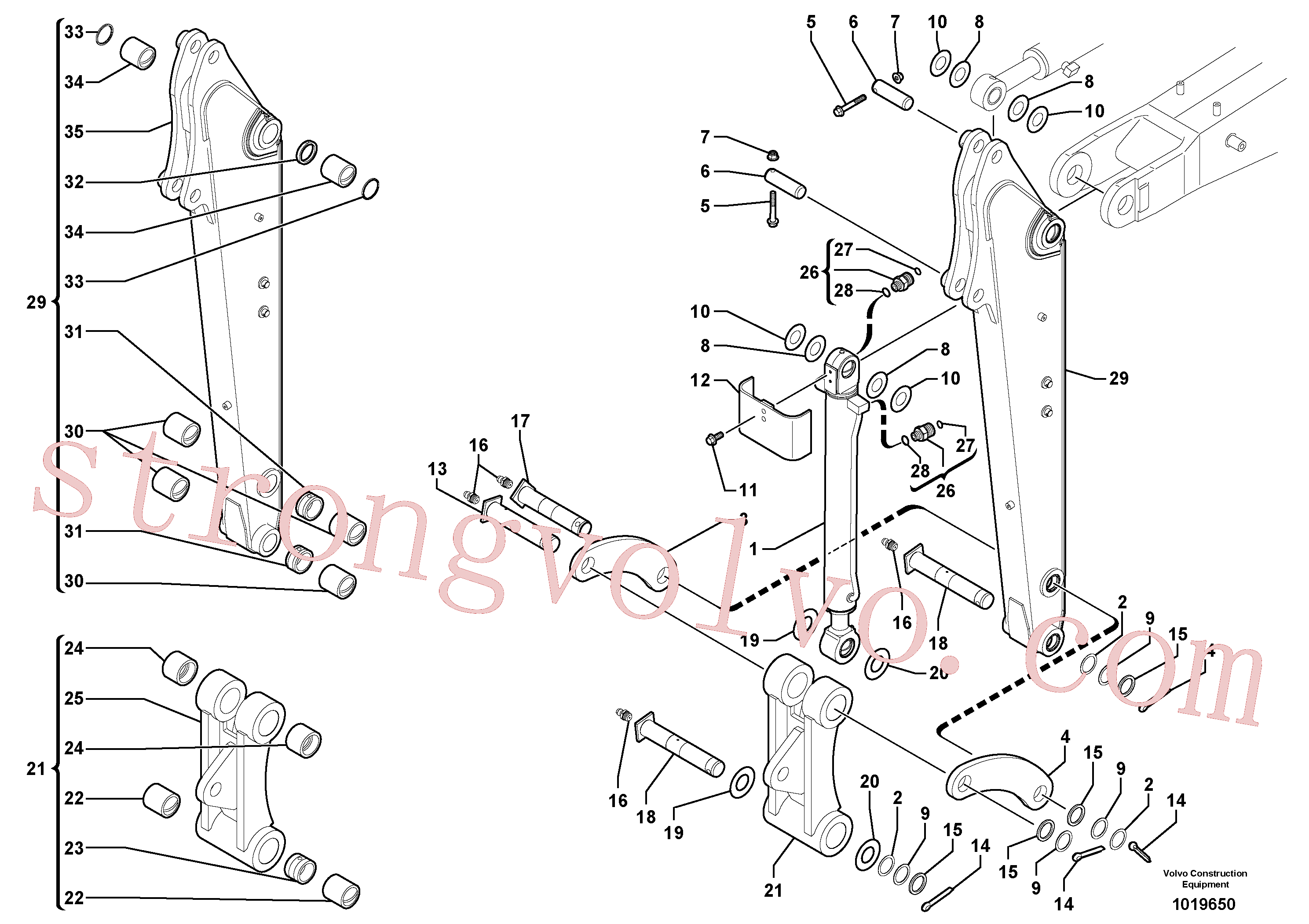 PJ5530018 Volvo Braço de afundamento(1019650 Montagem)