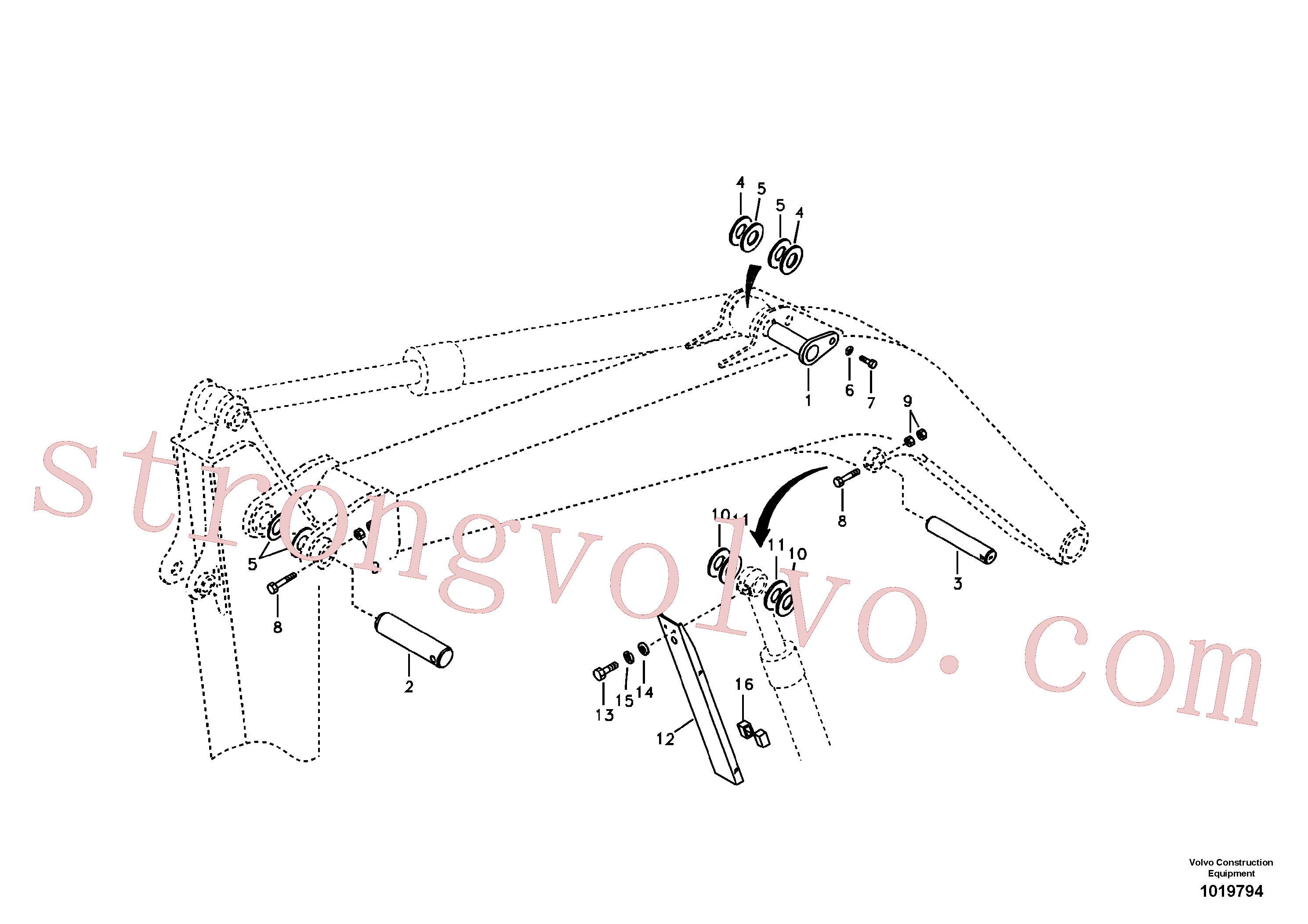 Volvo Montagem VOE14543550 Pino Acessórios