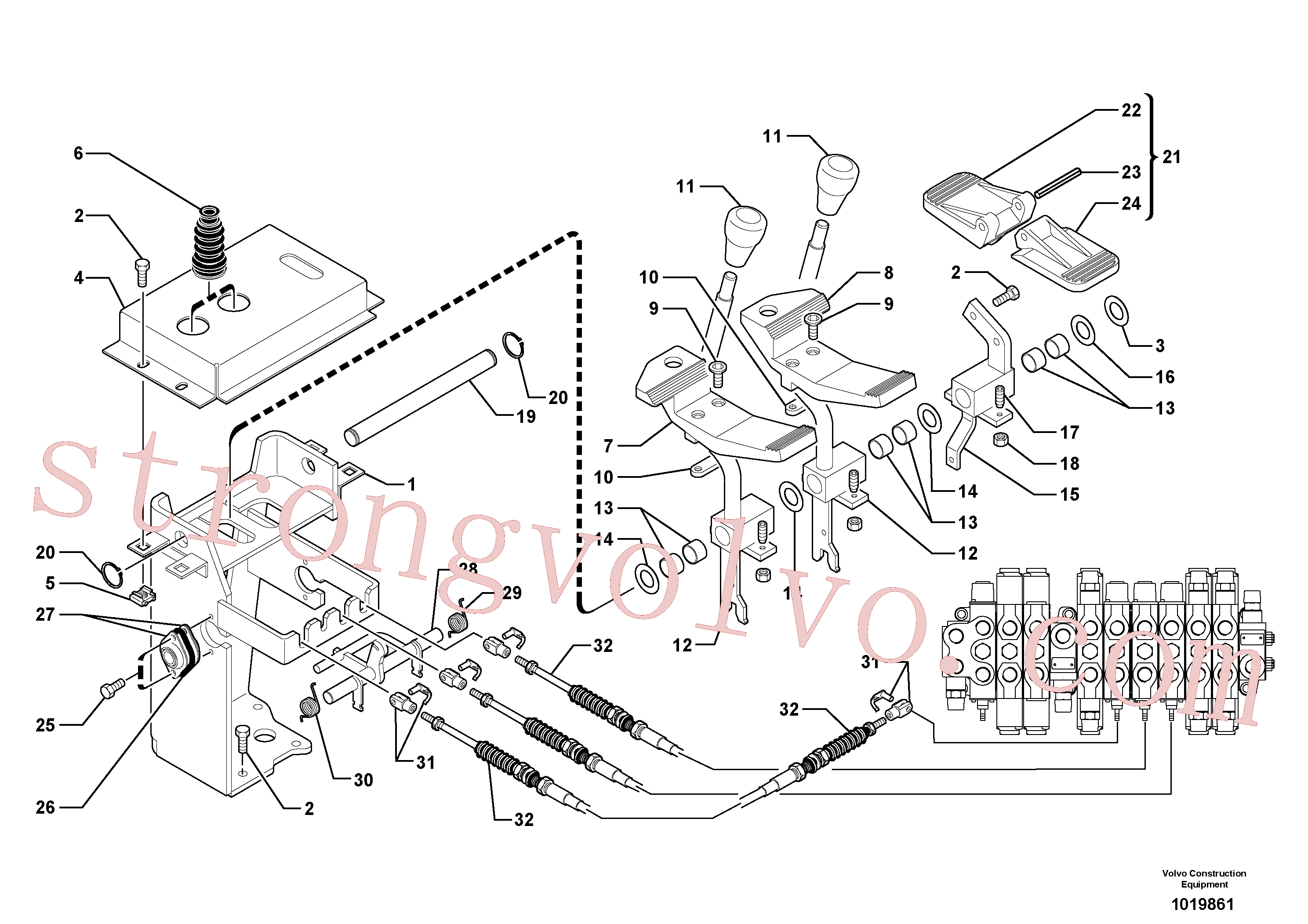 Volvo Acessórios para escavadeira PJ3630397 Suporte Acessórios