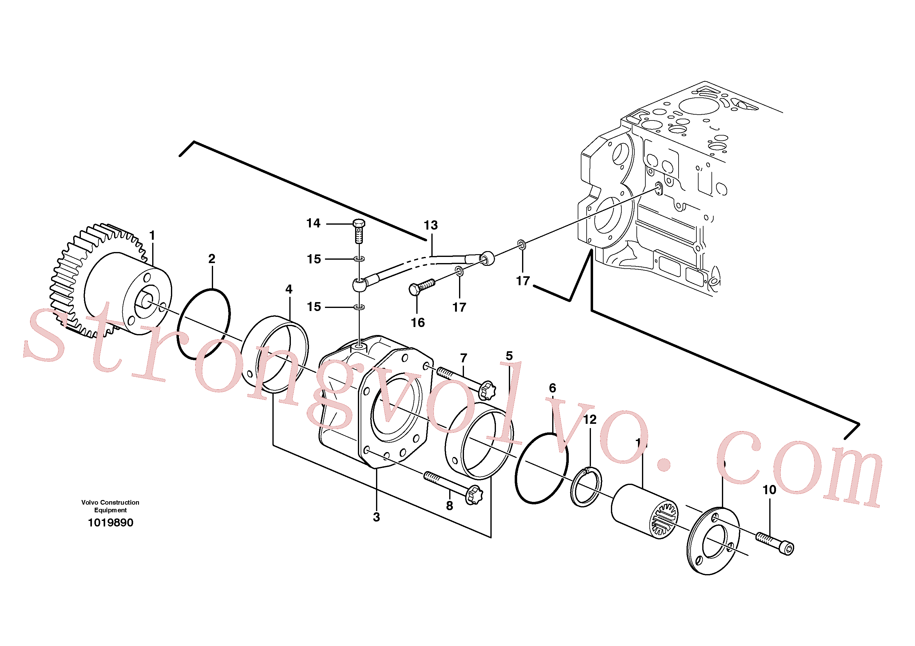Volvo Acessórios para escavadeira VOE20459123 Luva Acessórios