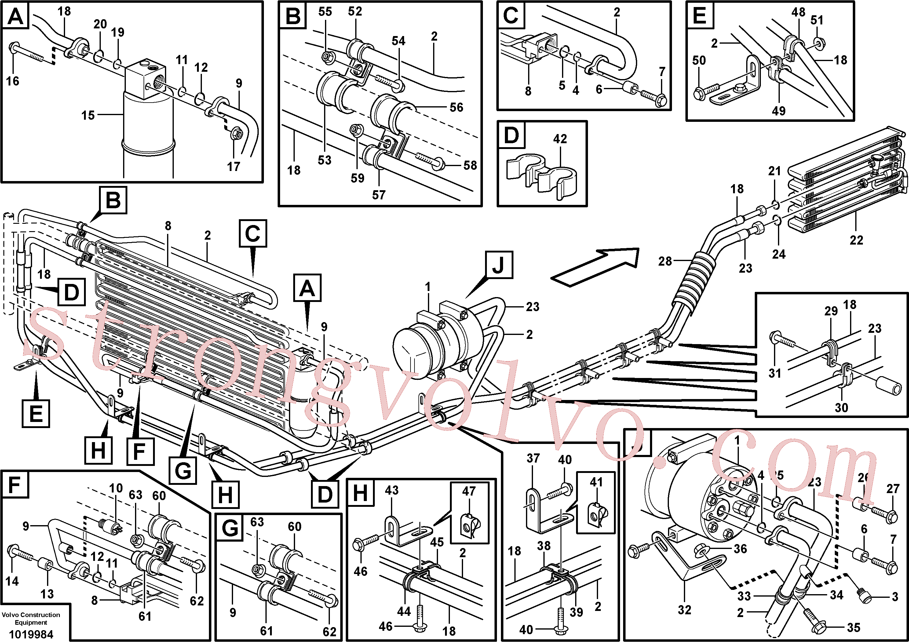VOE982038 Retentor Volvo escavadeira