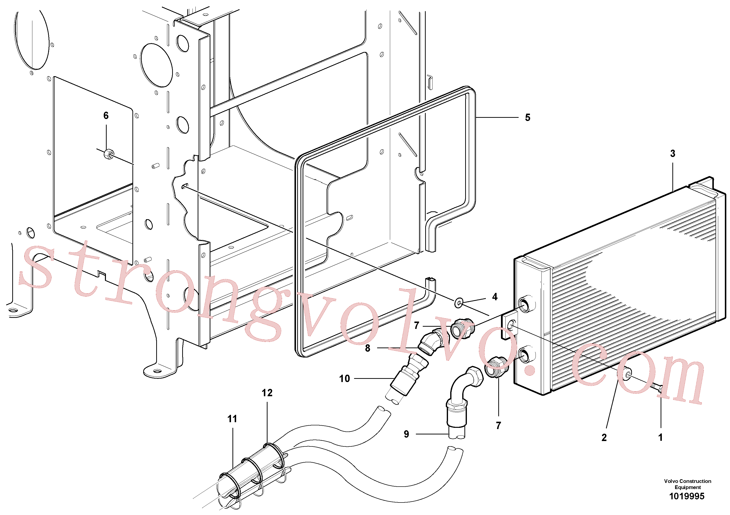 CH65776 Volvo Circuito do refrigerador hidráulico - G946(1019995 Montagem)