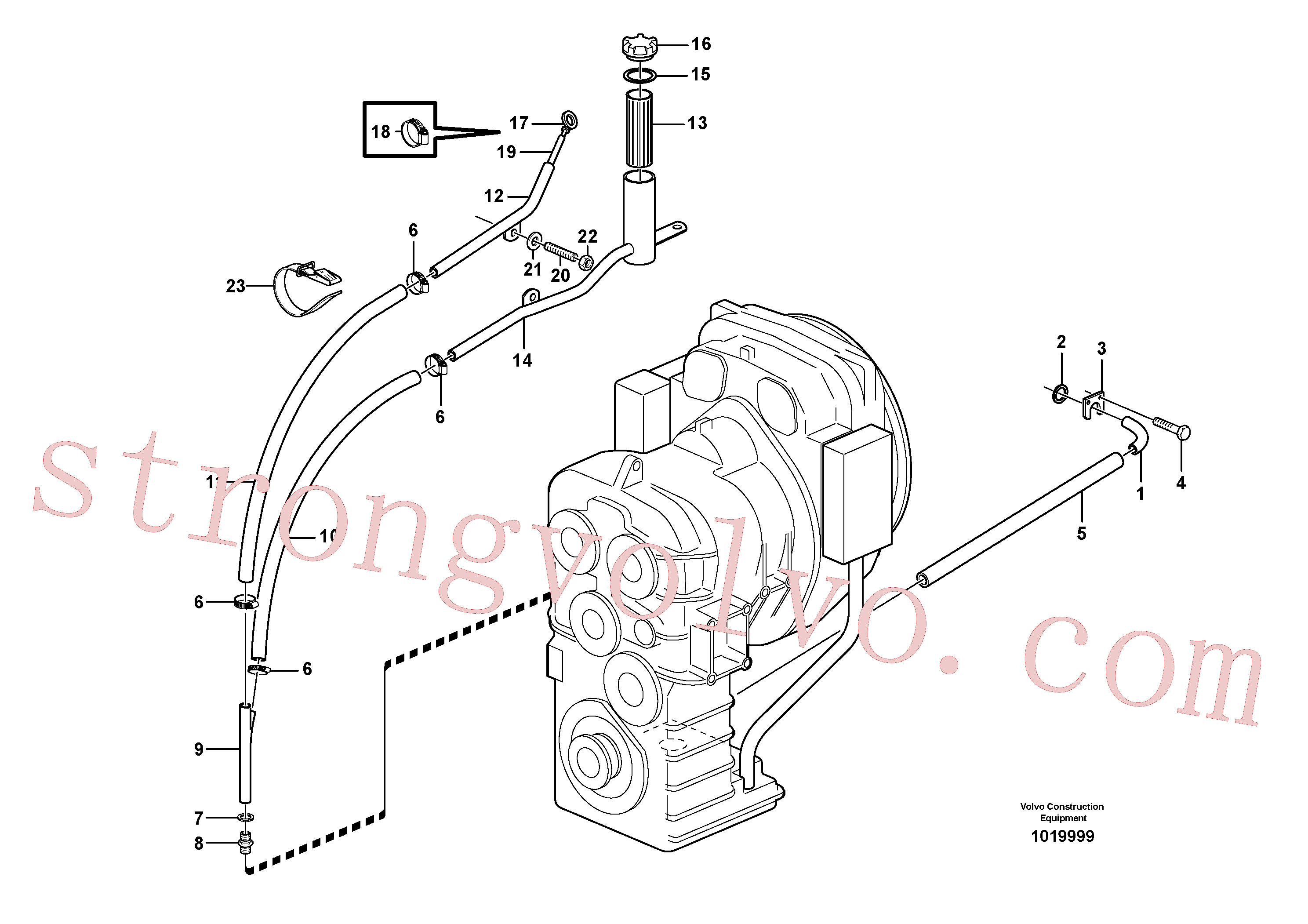 Atacado VOE980157 Prisioneiro Volvo escavadeira