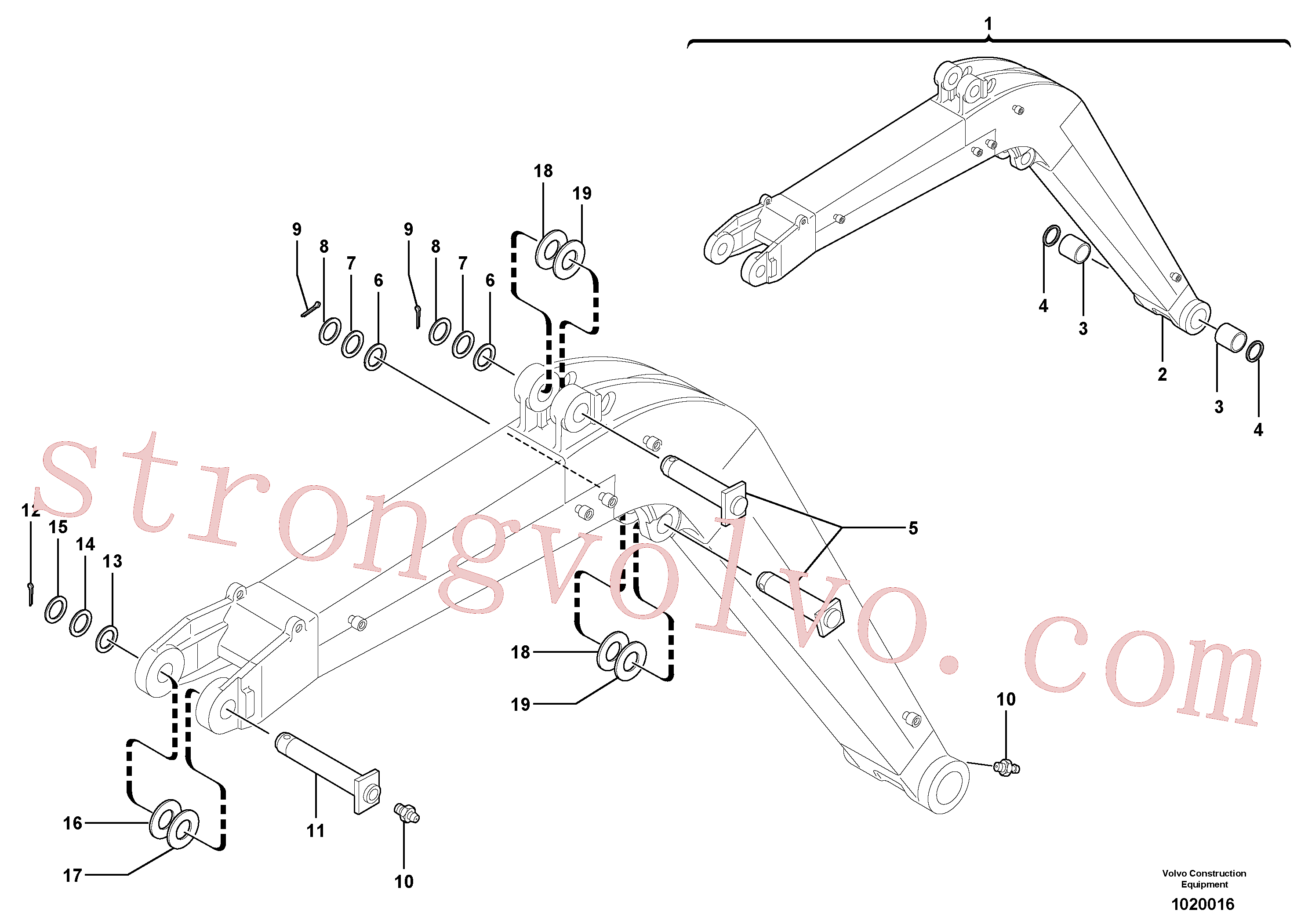 Volvo Acessórios para escavadeira VOE11800429 Boom Acessórios