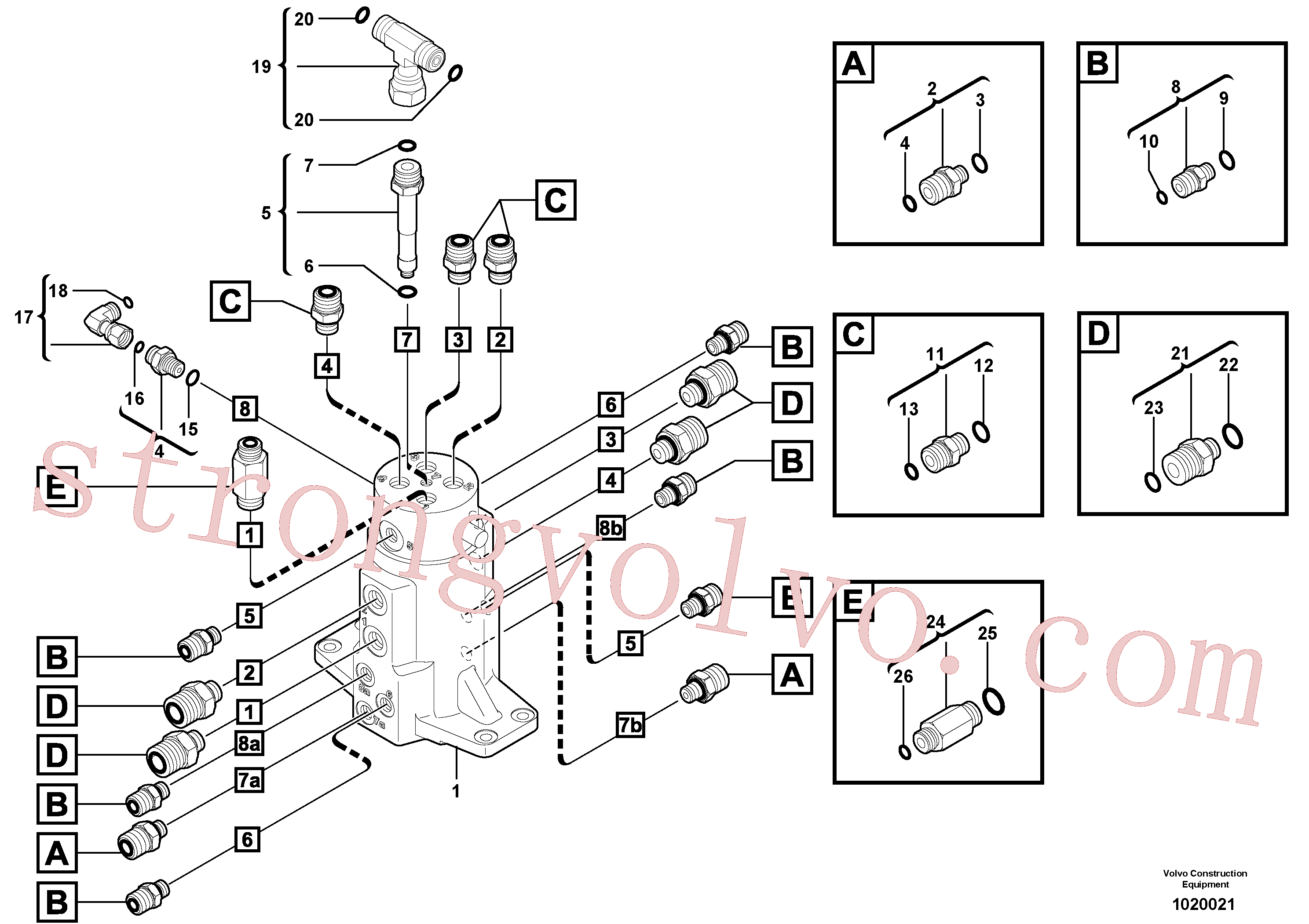 Volvo Montagem PJ4755020 Conector Acessórios