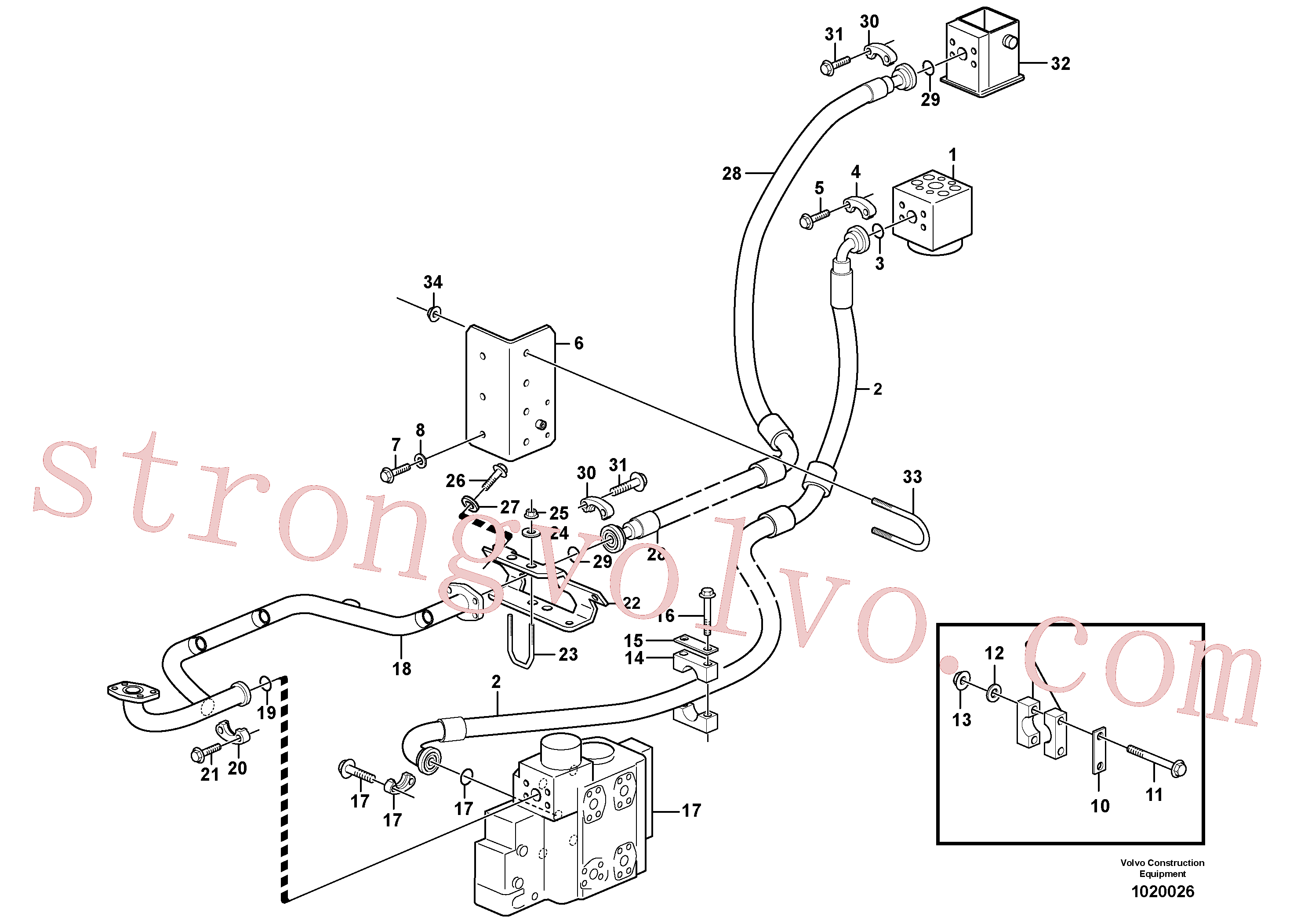 Volvo Montagem VOE979934 Parafuso flangeado Acessórios
