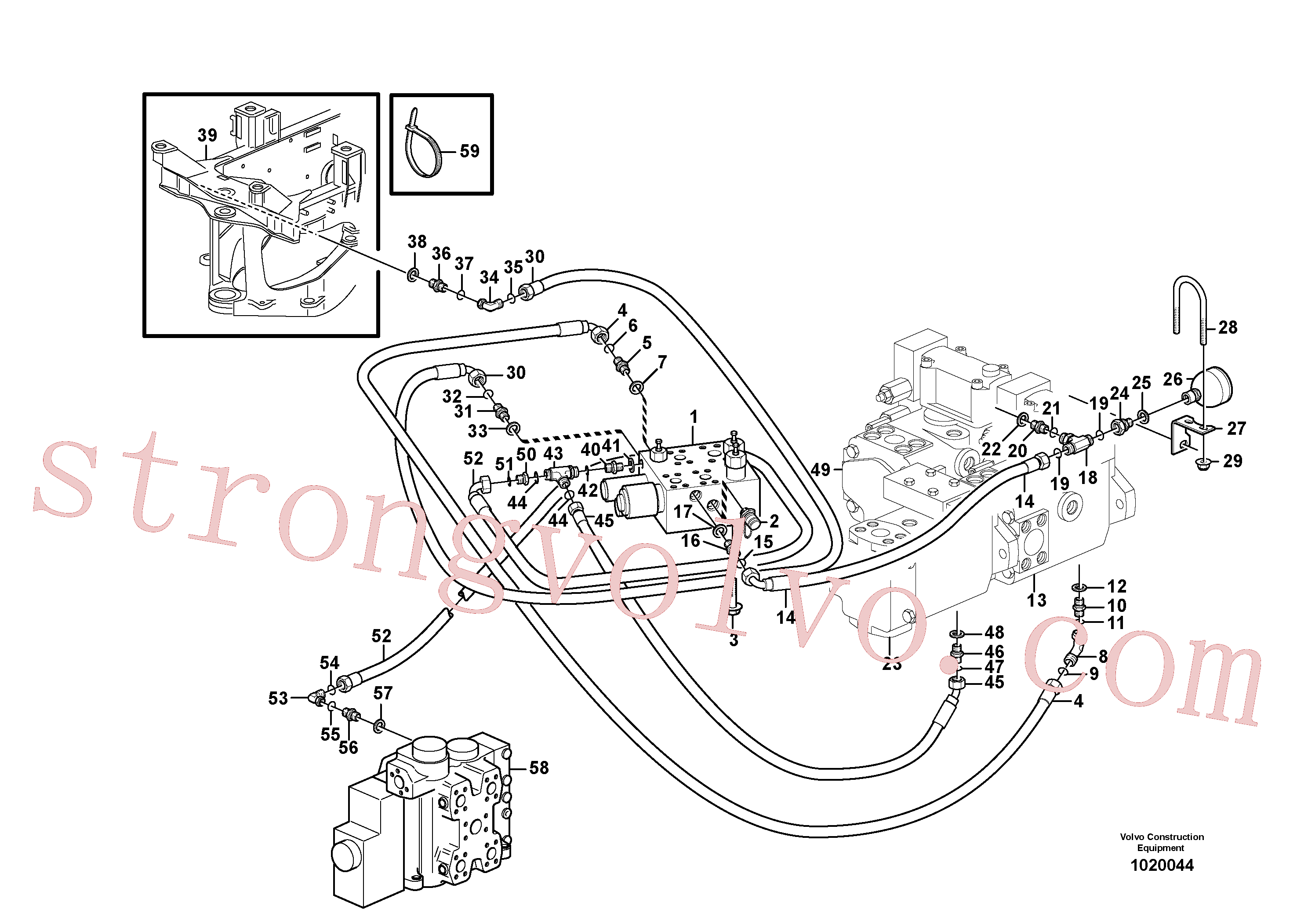 China Made VOE11148958 Mangueira completa Volvo Acessórios para escavadeira