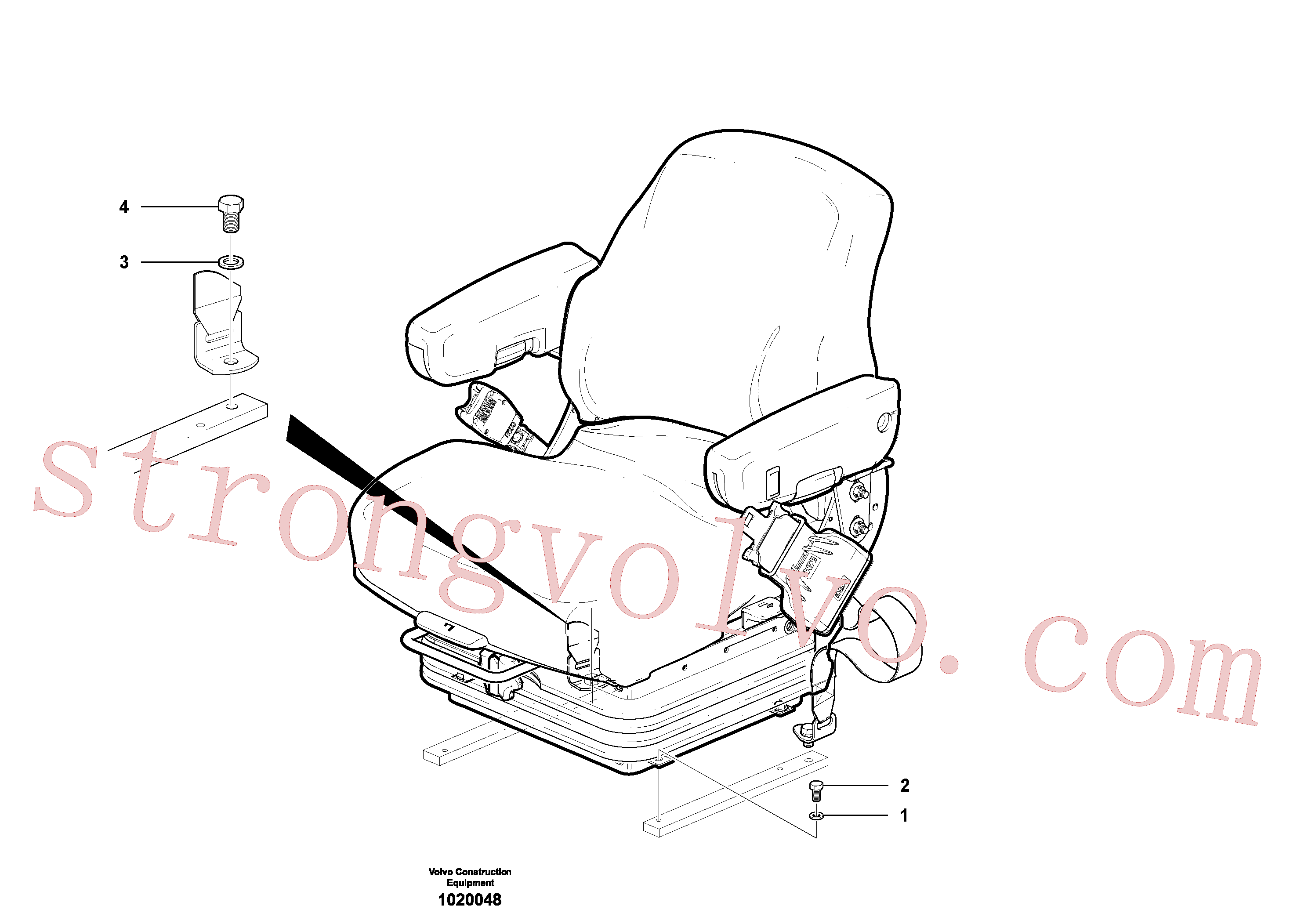 VOE959219 Volvo Instalação do banco de suspensão(1020048 Montagem)