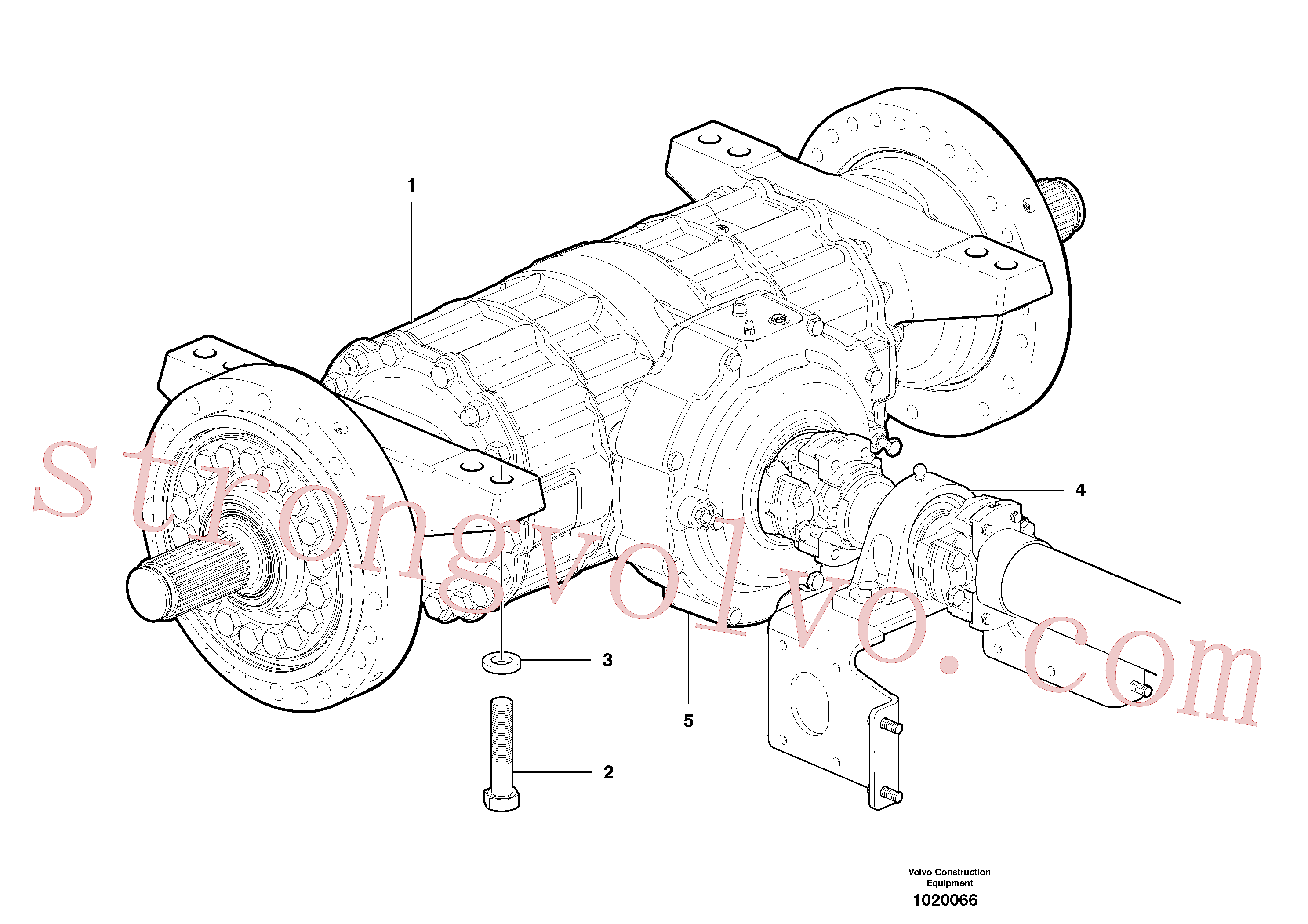 VOE961178 Volvo Instalação do eixo traseiro(1020066 Montagem)