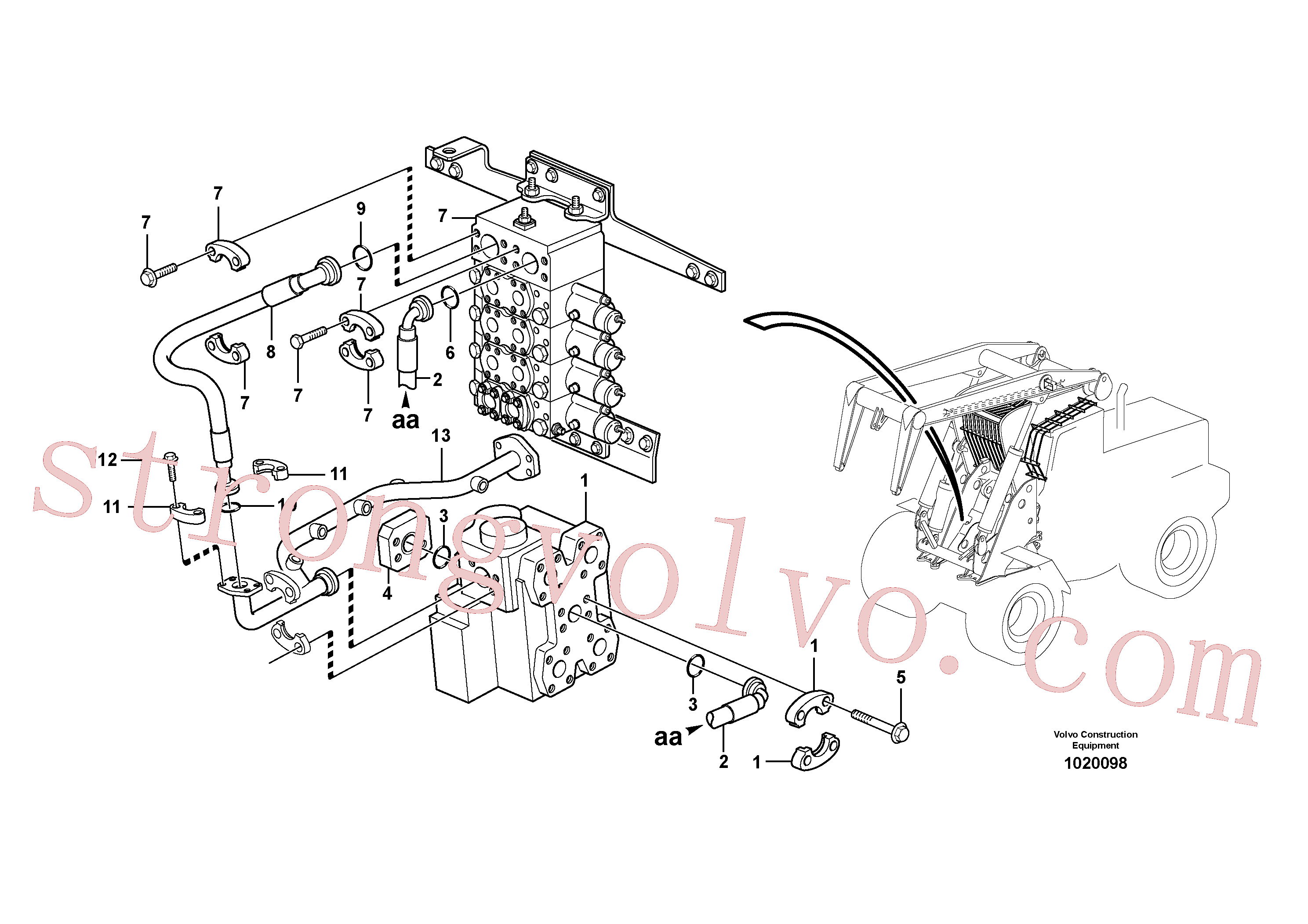 China Made VOE14236931 Meia flange Volvo Acessórios para escavadeira