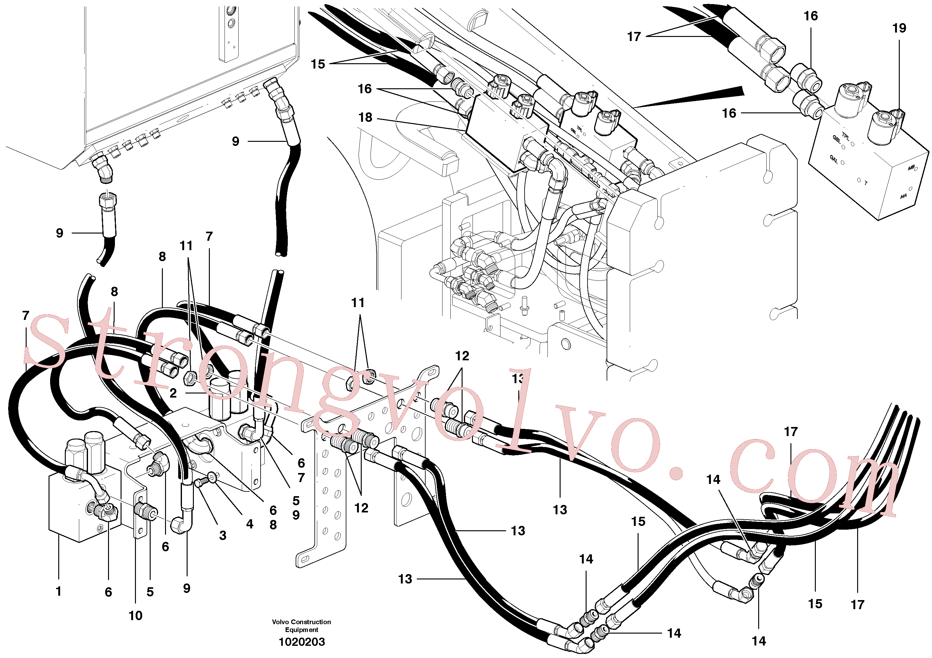 Volvo Montagem VOE935665 Niple Acessórios