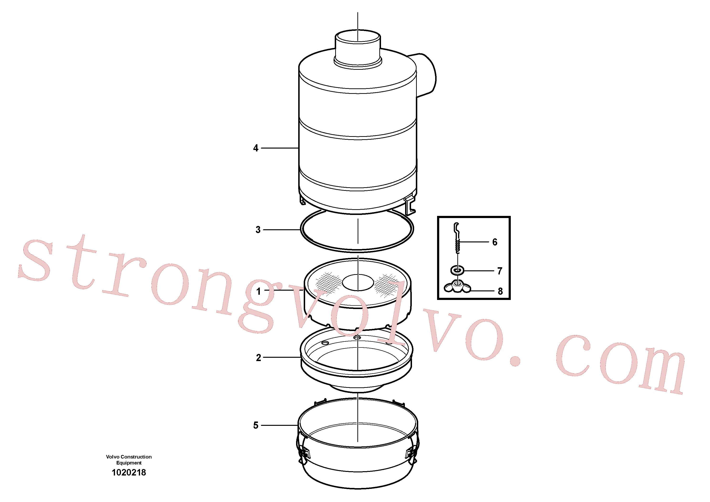 SA9285-14000 Volvo Filtro de ar.(1020218 Montagem)