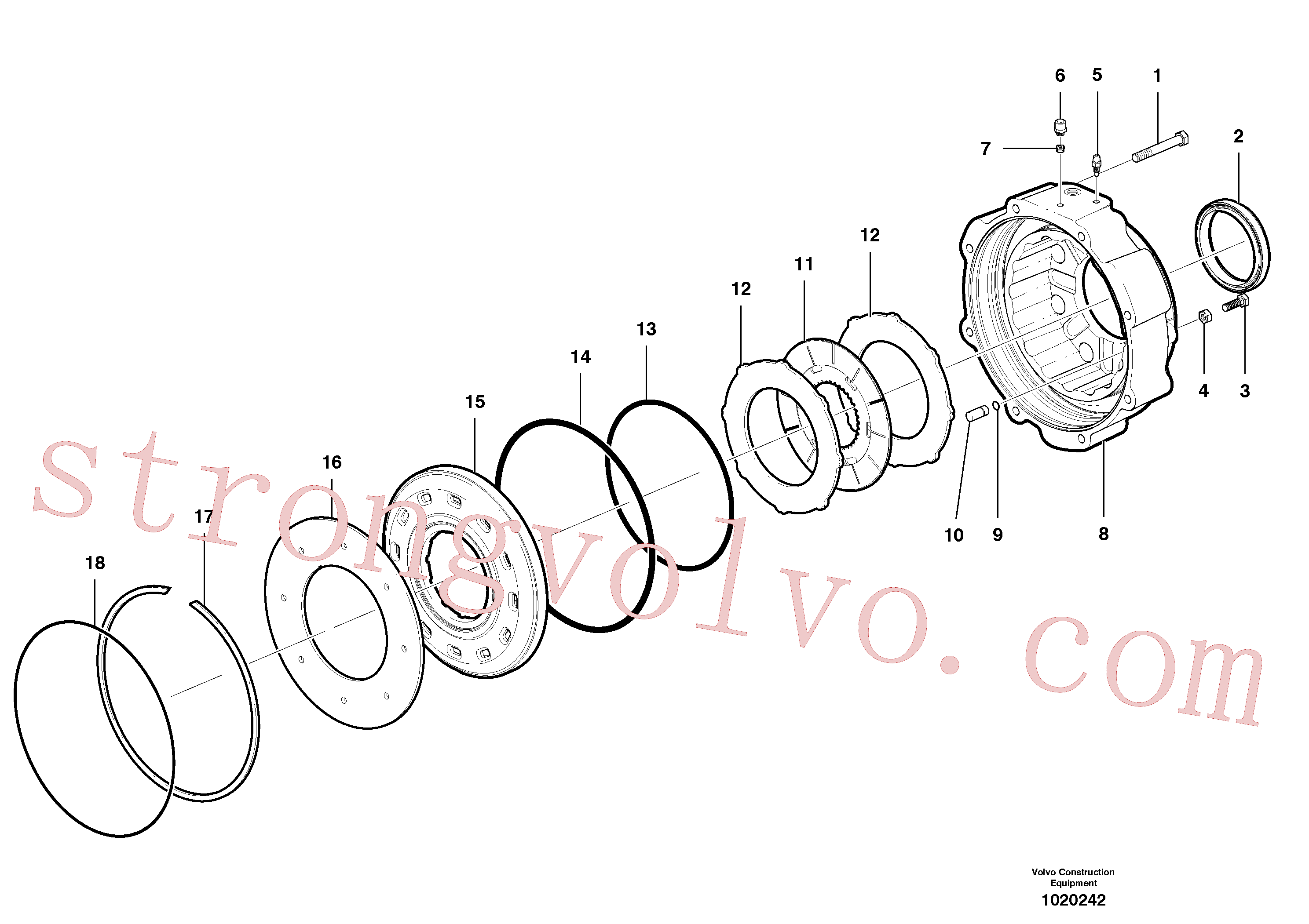 VOE11705144 Volvo Travão de estacionamento(1020242 Montagem)