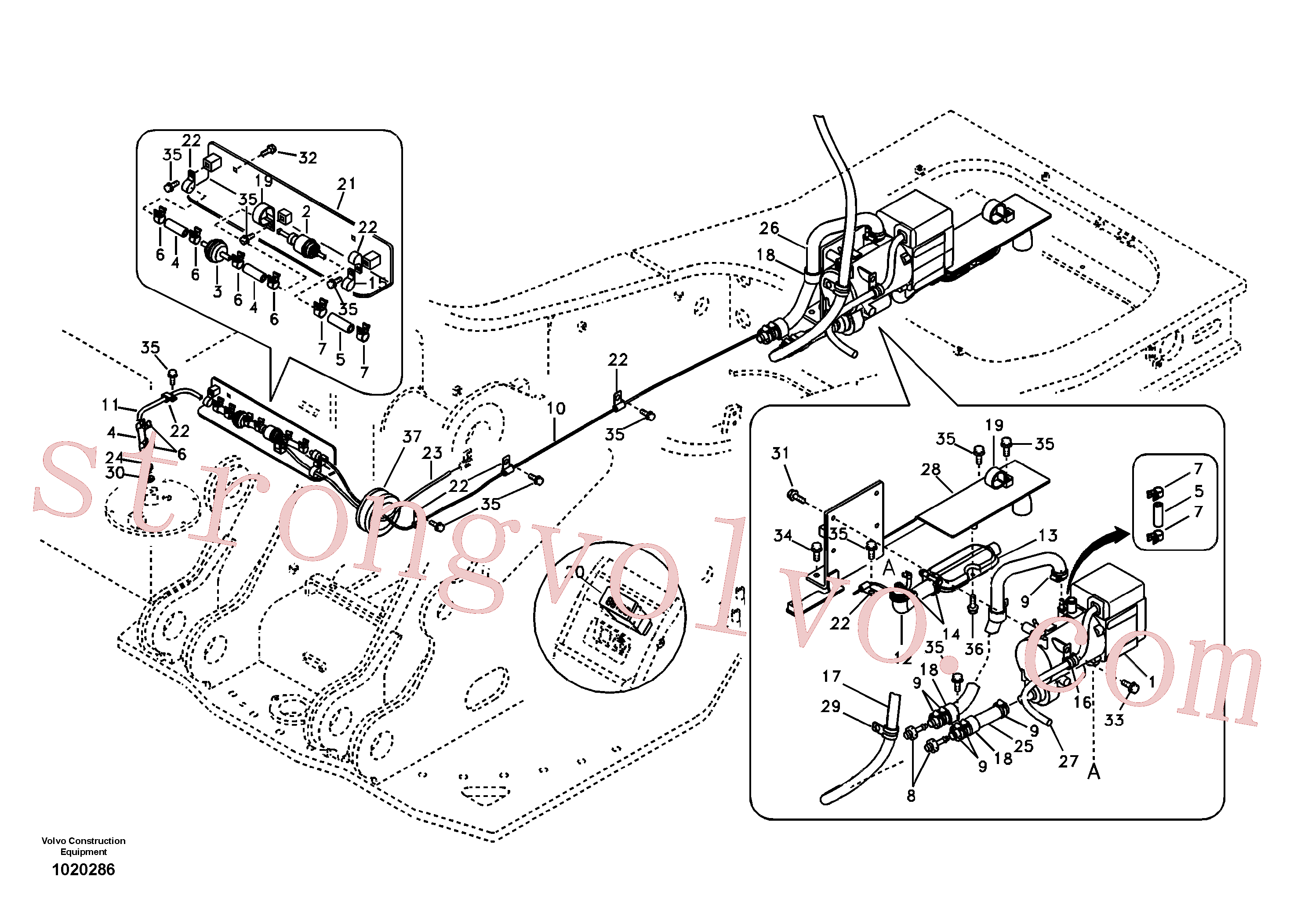 VOE965173 Volvo Aquecedor auxiliar(1020286 Montagem)