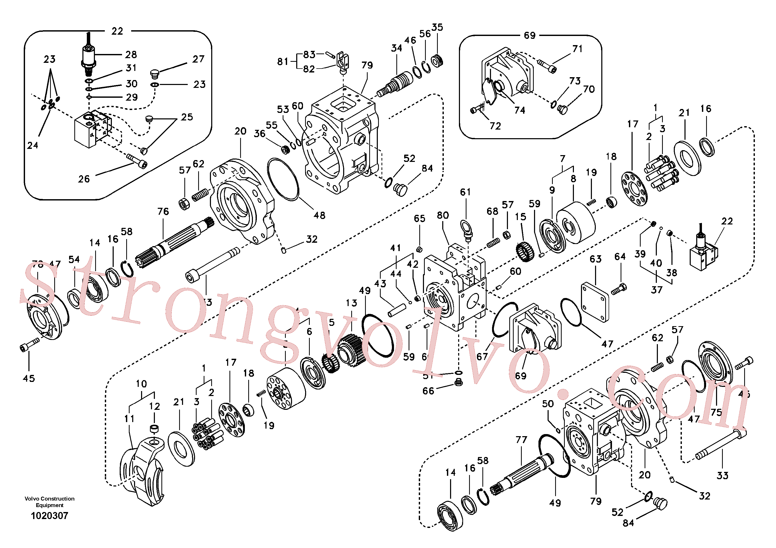 VOE14533612 Volvo Bomba hidráulica(1020307 Montagem)