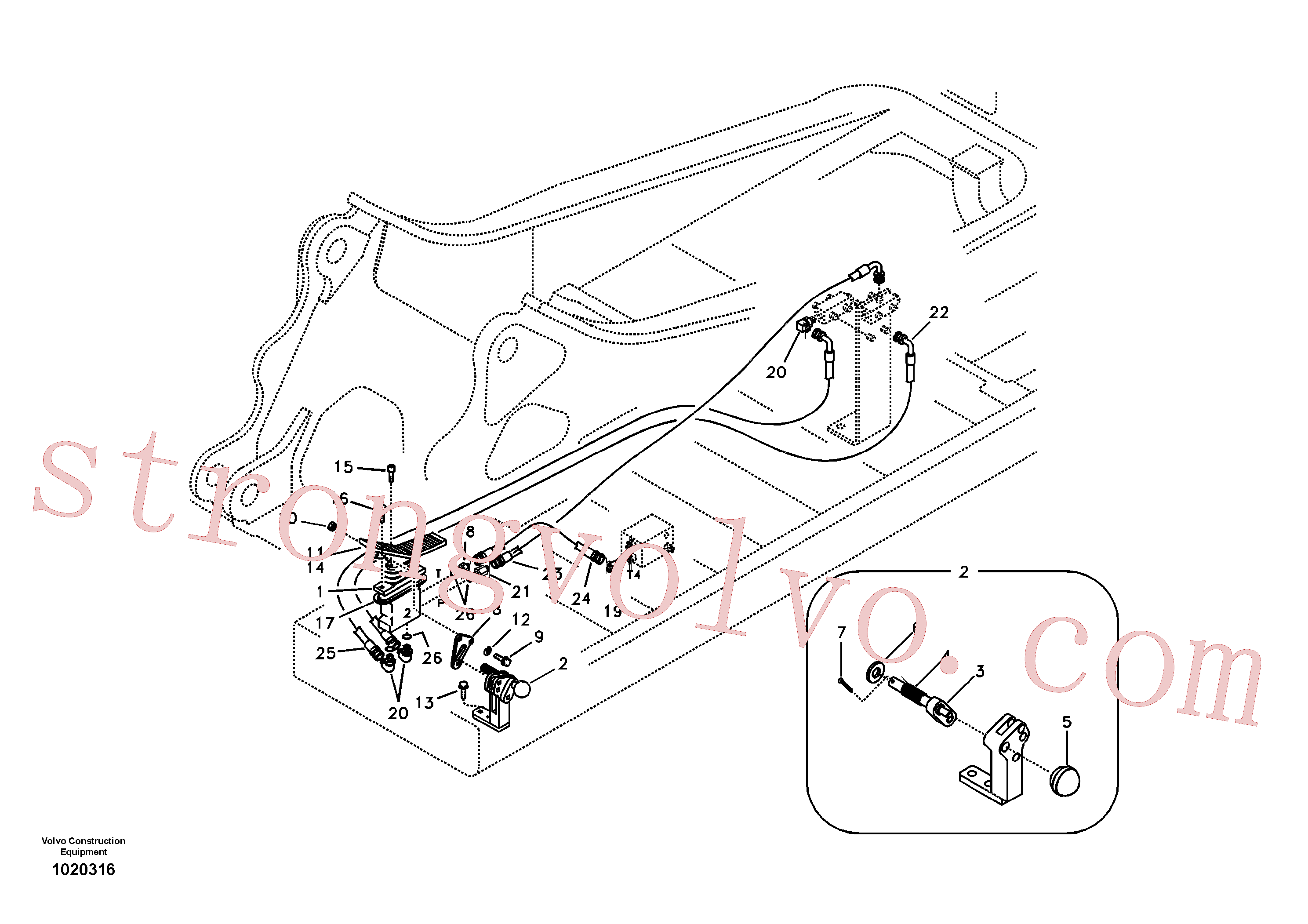 Volvo VOE1048-10540 Tee Volvo Acessórios para escavadeira