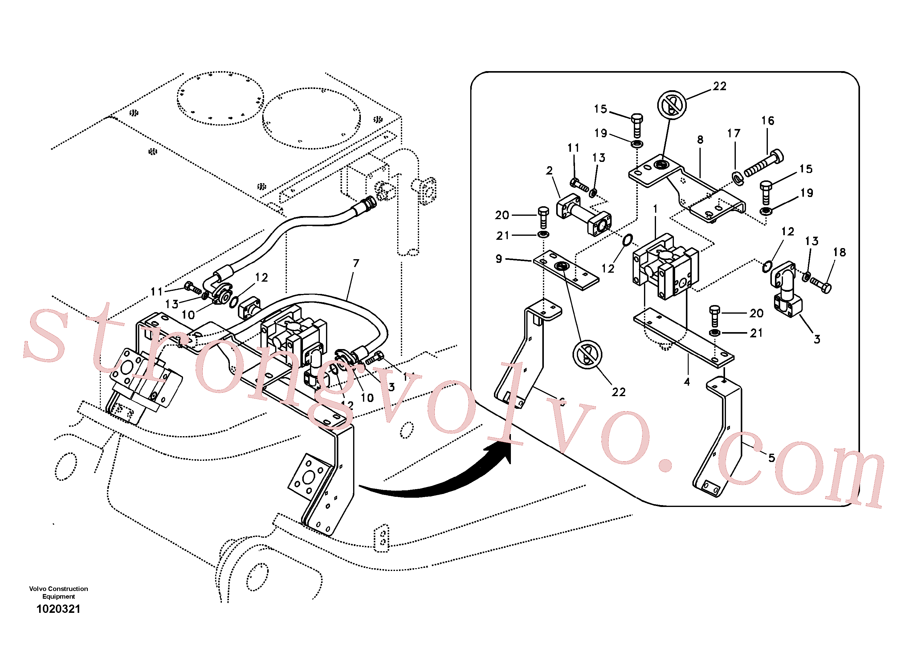 VOE14518552 Volvo Hidráulica de serviço, martelo e cortador para filtro de retorno(1020321 Montagem)
