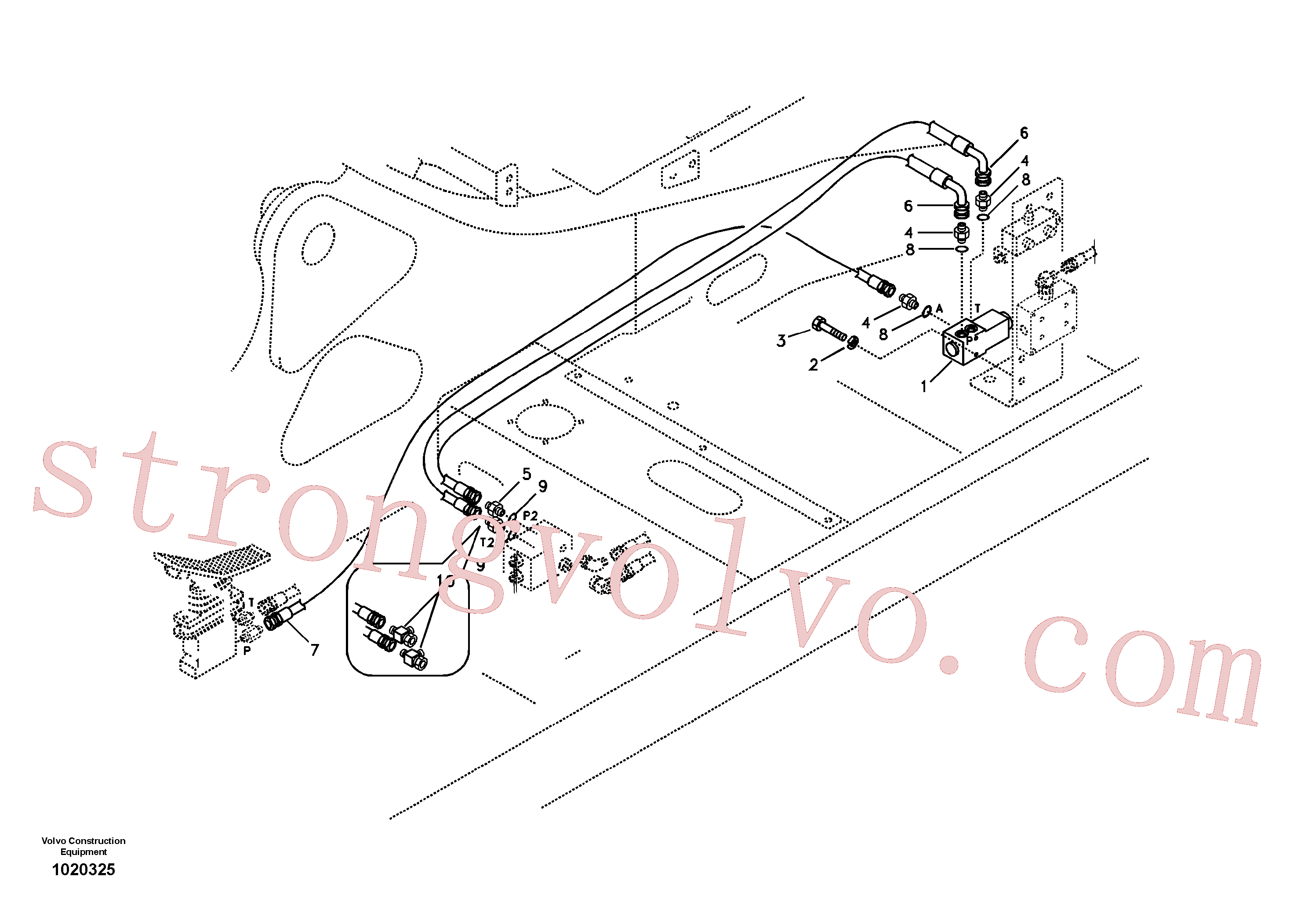 SA9412-11130 Volvo Hidráulica de serviço, martelo e cortador para fluxo da bomba auxiliar(1020325 Montagem)