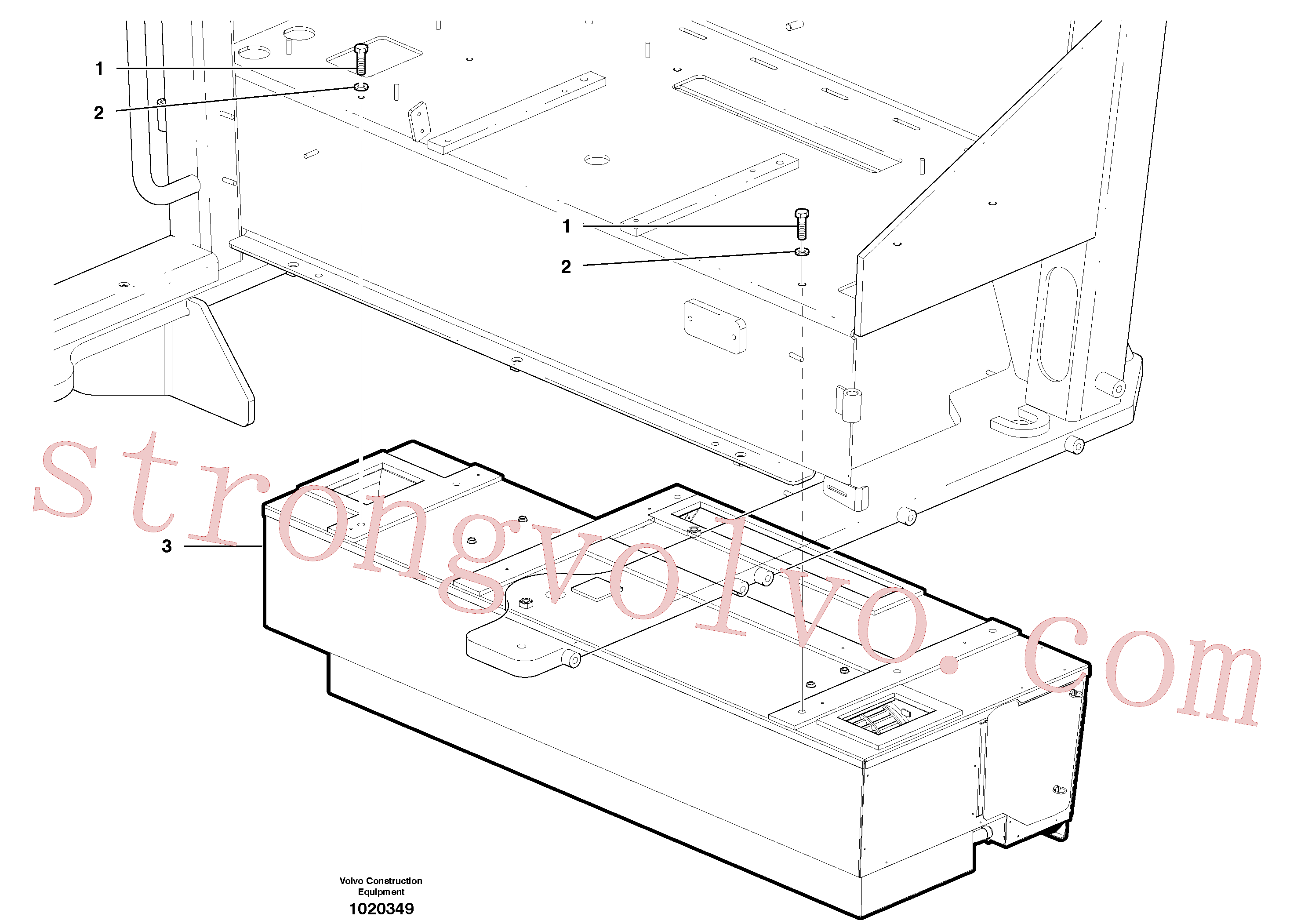 VOE983264 Volvo Instalação do aquecedor da cabina e do ar condicionado/aquecedor(1020349 Montagem)