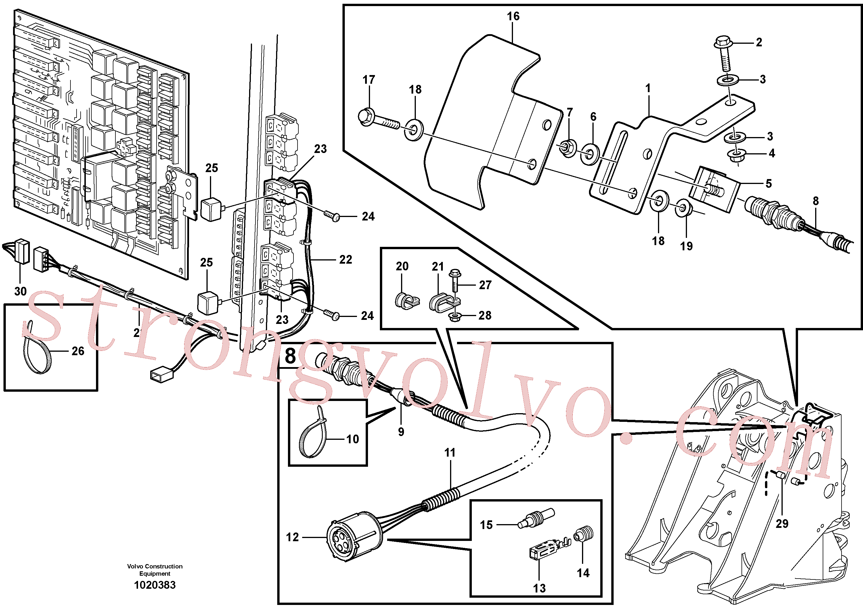 VOE11170241 Volvo Cablagem, retomar a escavar(1020383 Montagem)