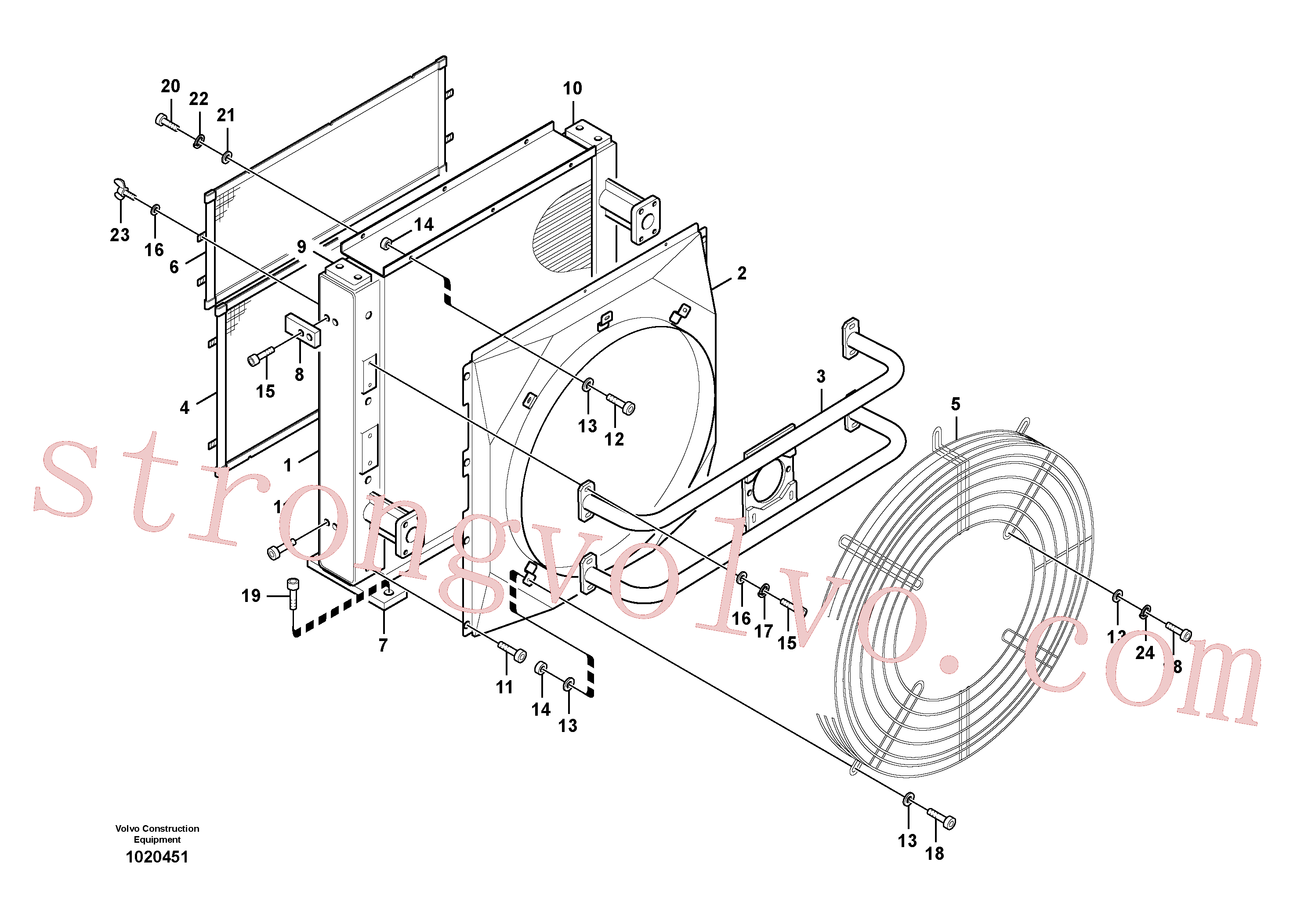 VOE14523877 Volvo Sistema hidráulico, refrigerador do óleo(1020451 Montagem)