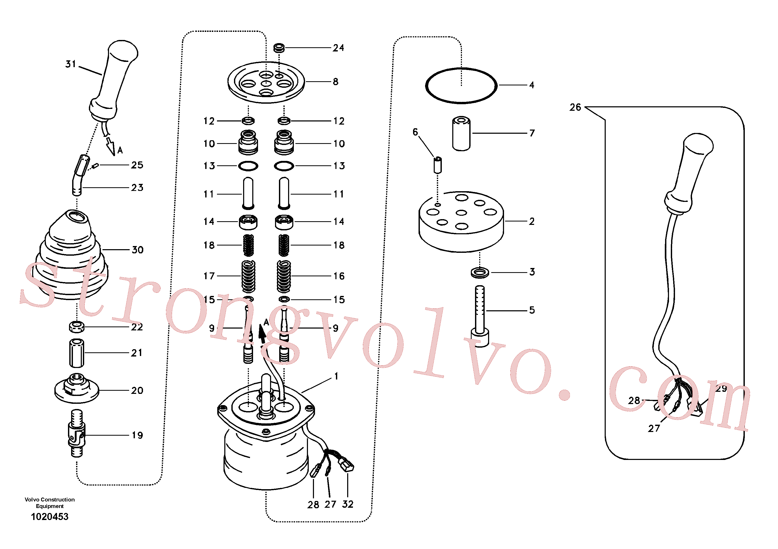 VOE11706966 Volvo Servo-sistema, válvula de comando à distância(1020453 Montagem)