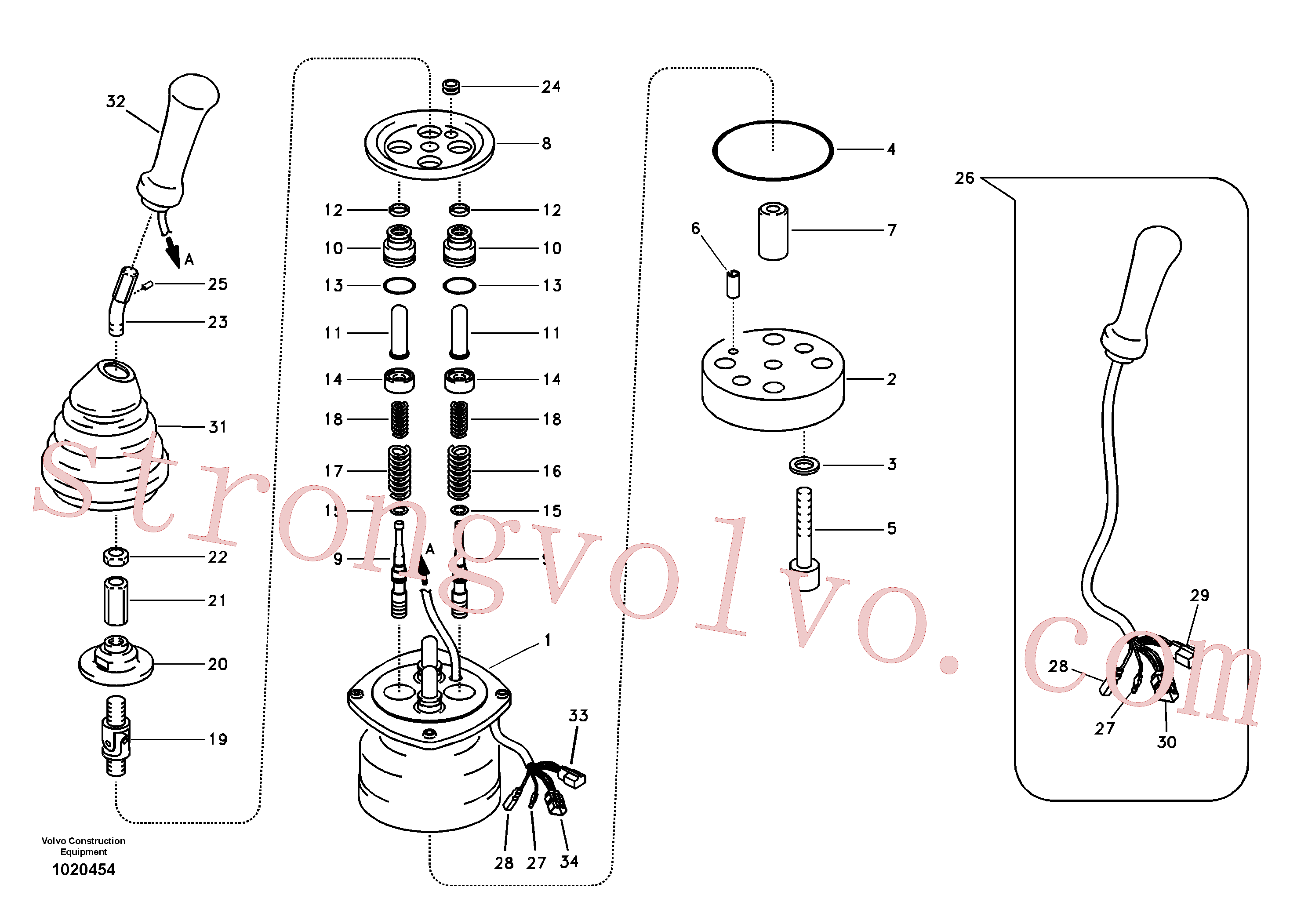 VOE11706966 Volvo Servo-sistema, válvula de comando à distância(1020454 Montagem)