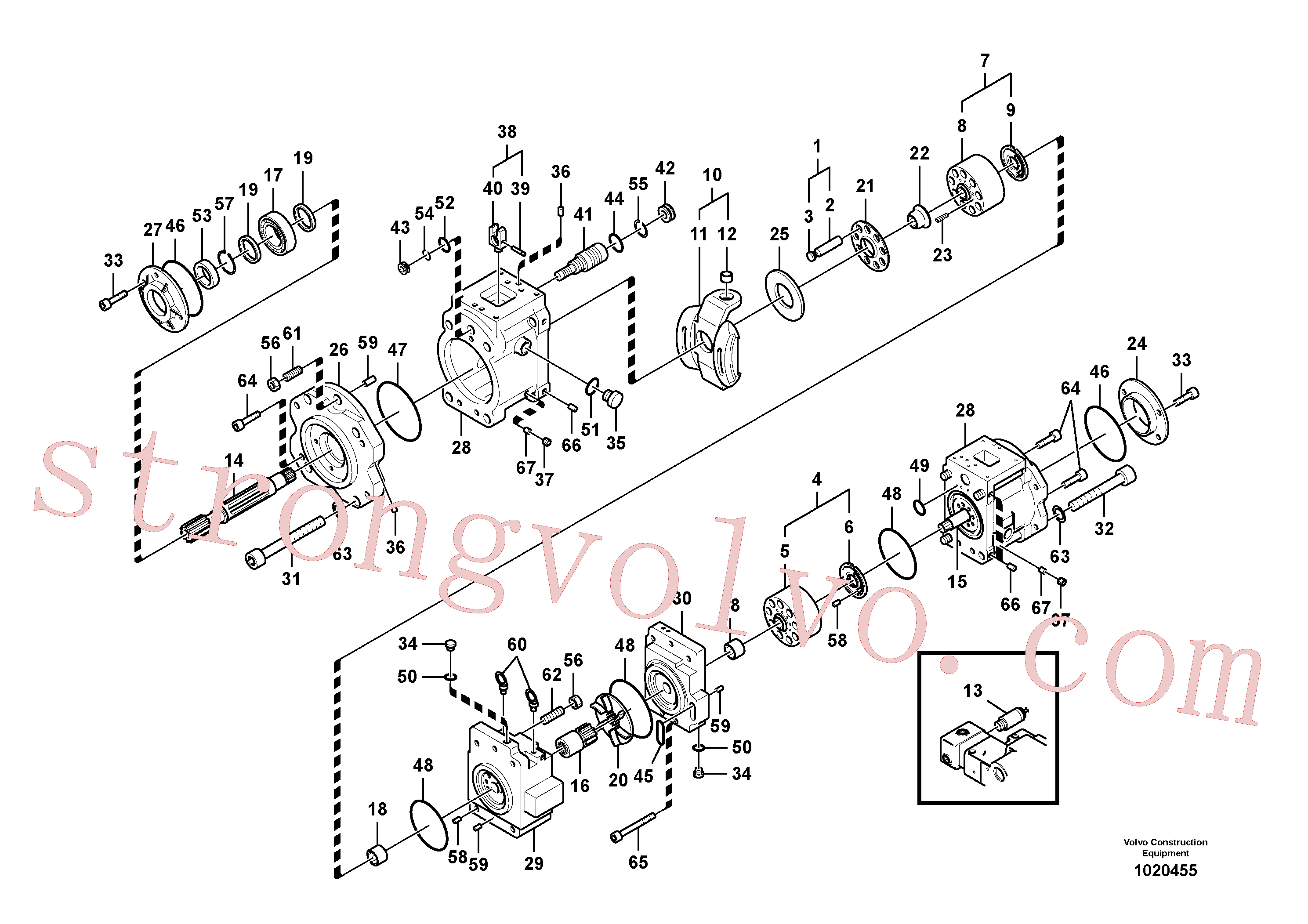 VOE14535194 Volvo Bomba hidráulica(1020455 Montagem)