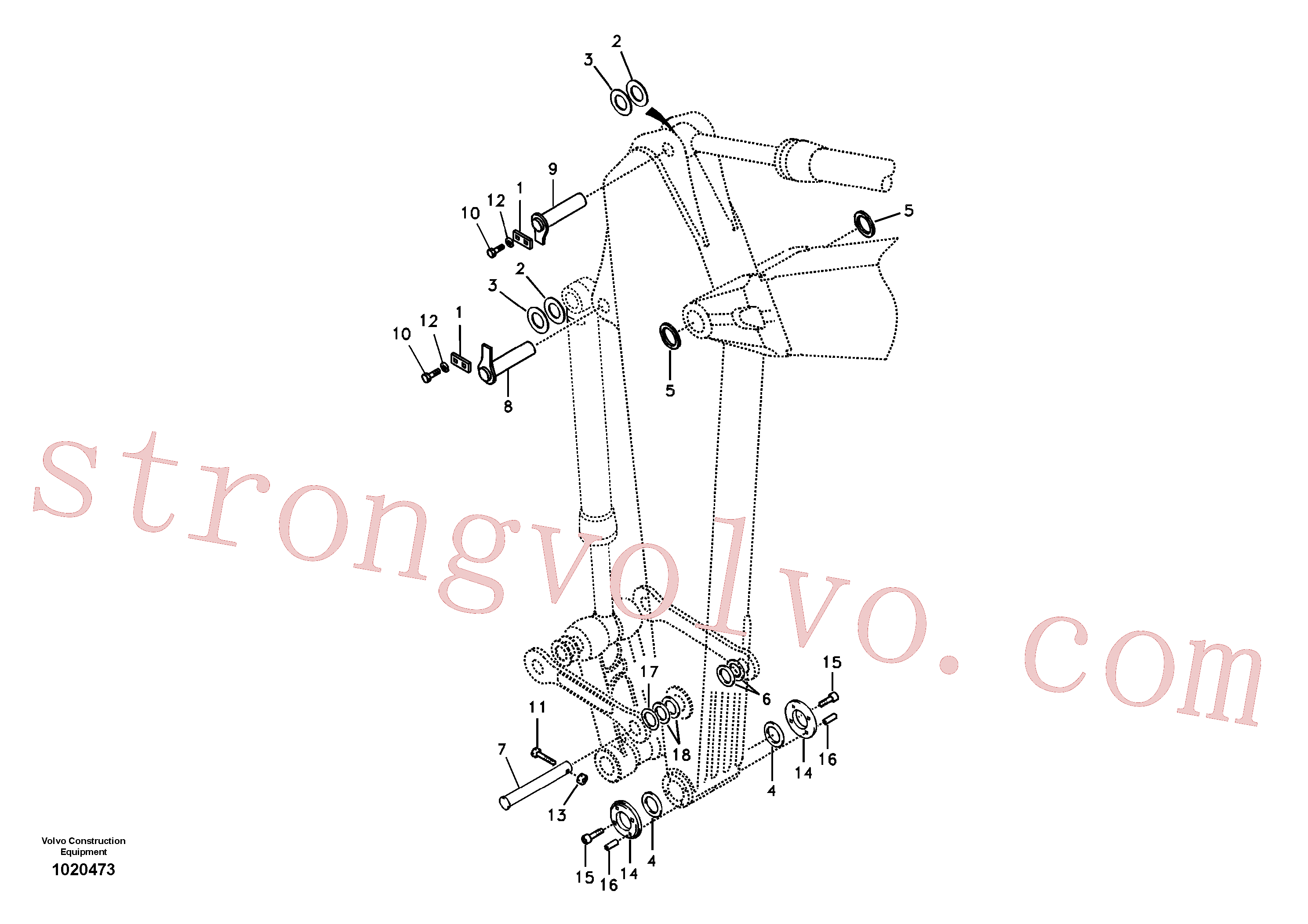 Volvo Montagem VOE14543193 Pino Acessórios