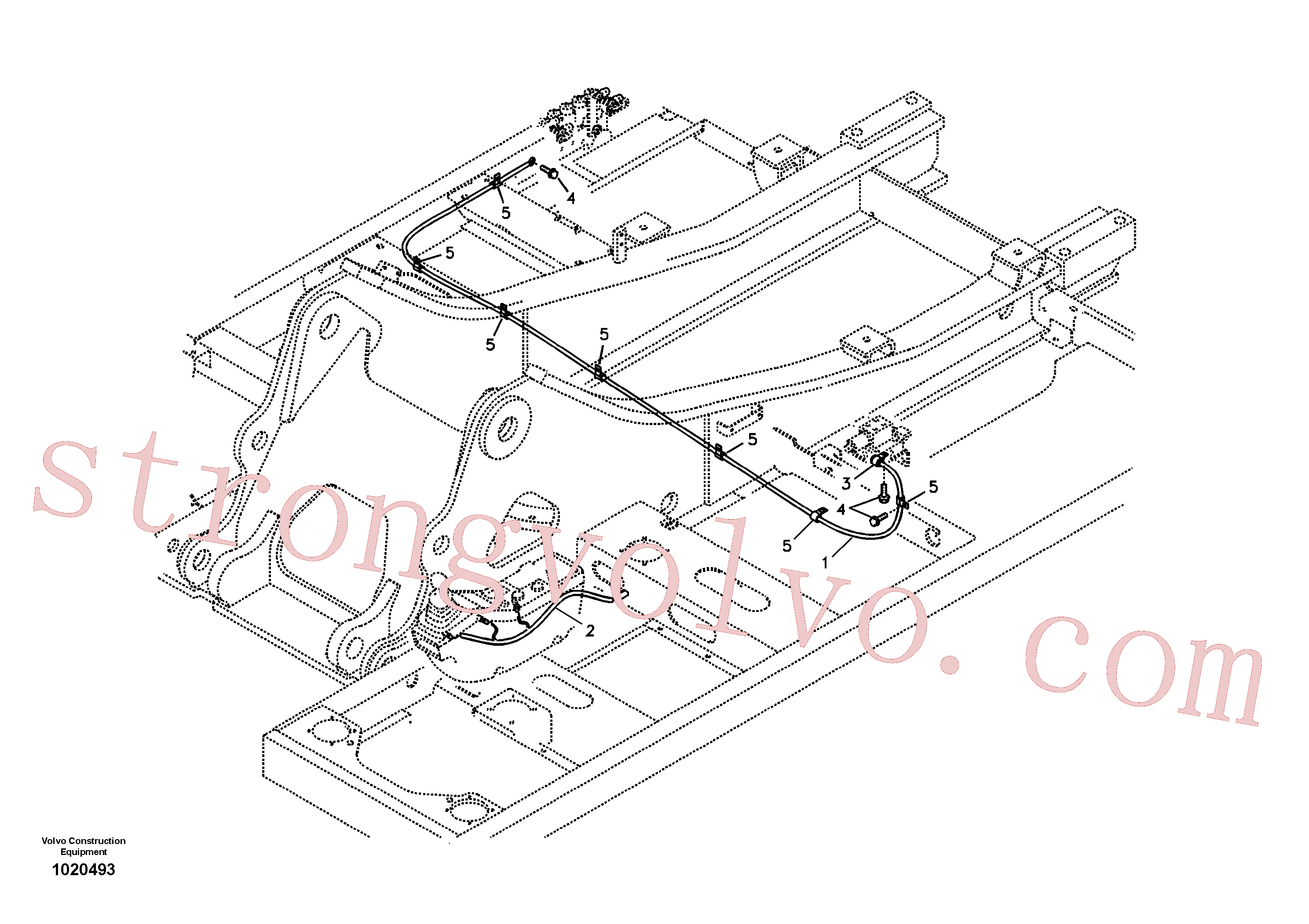 SA2022-02350 Volvo Cablagem para balde articulado(1020493 Montagem)