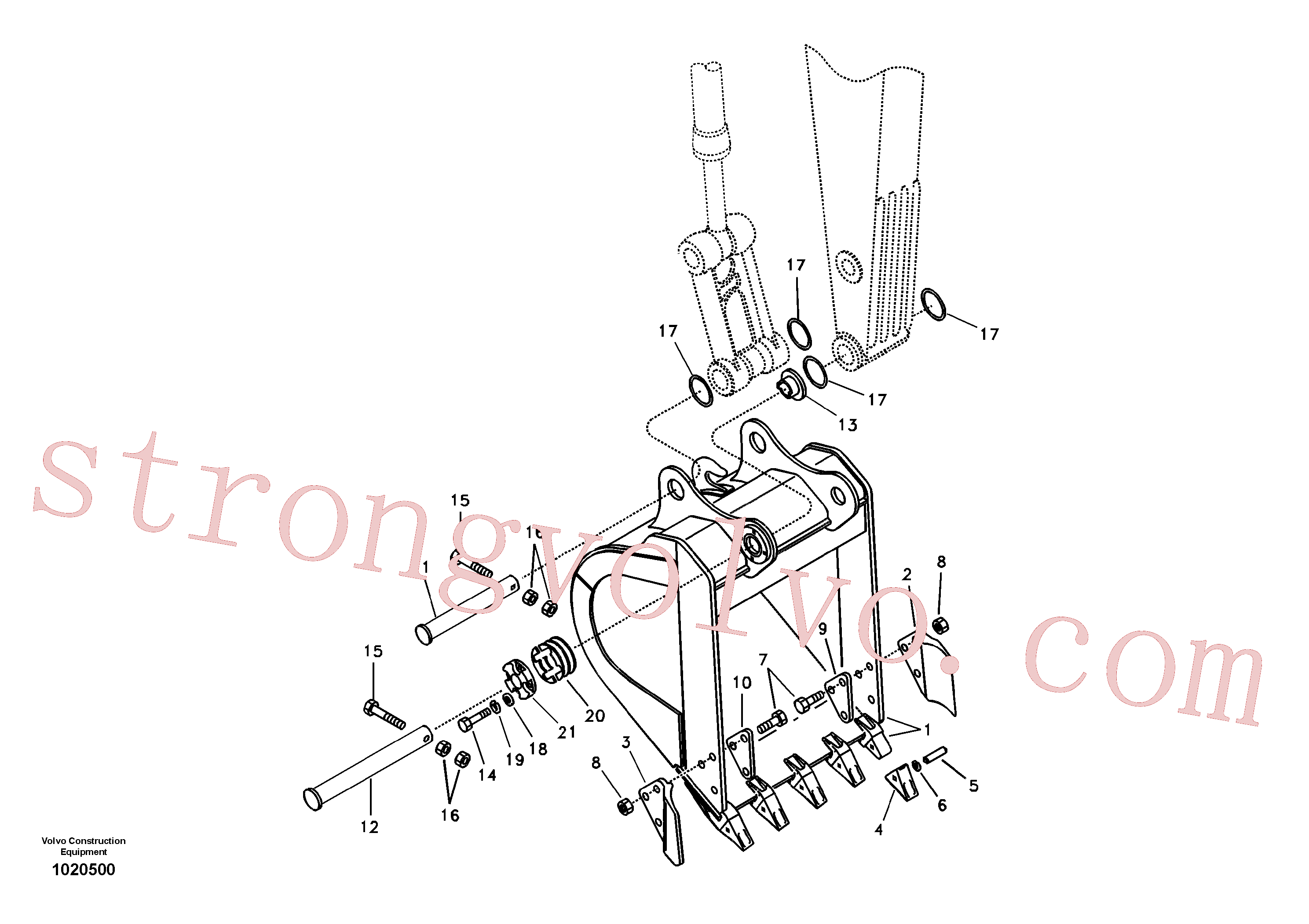 SA1172-01081 Volvo Balde(1020500 Montagem)