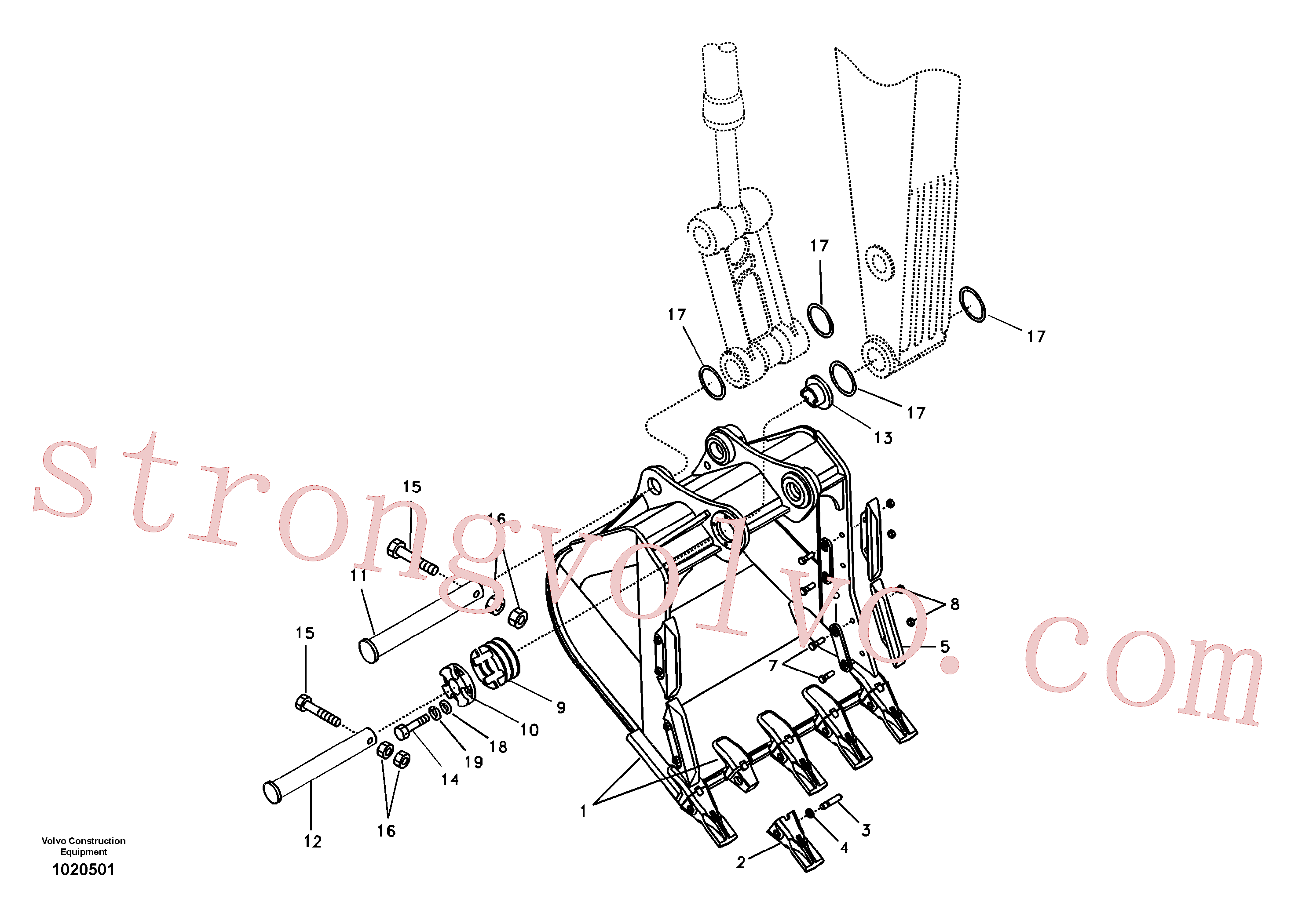 SA1172-01081 Volvo Balde(1020501 Montagem)