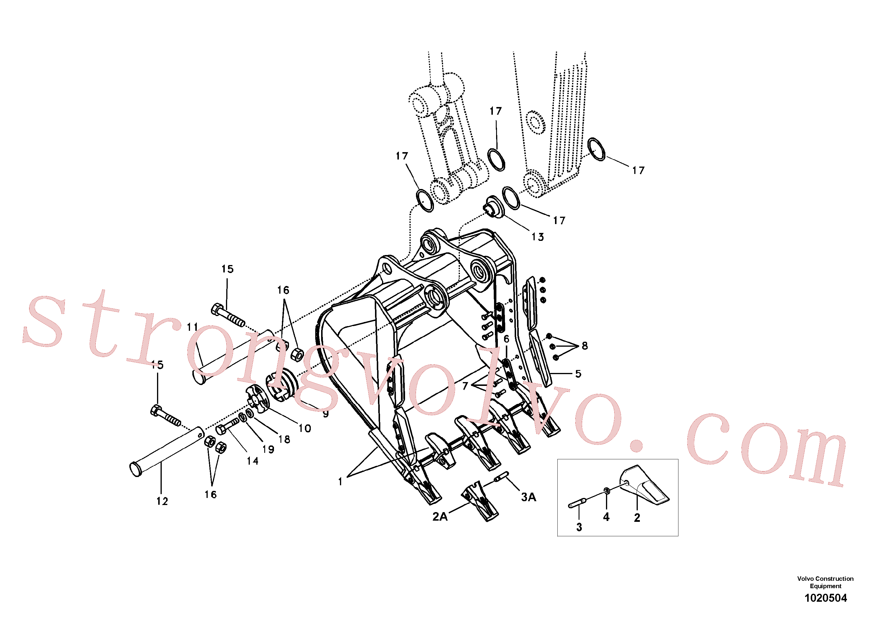 VOE14550901 Volvo Balde(1020504 Montagem)